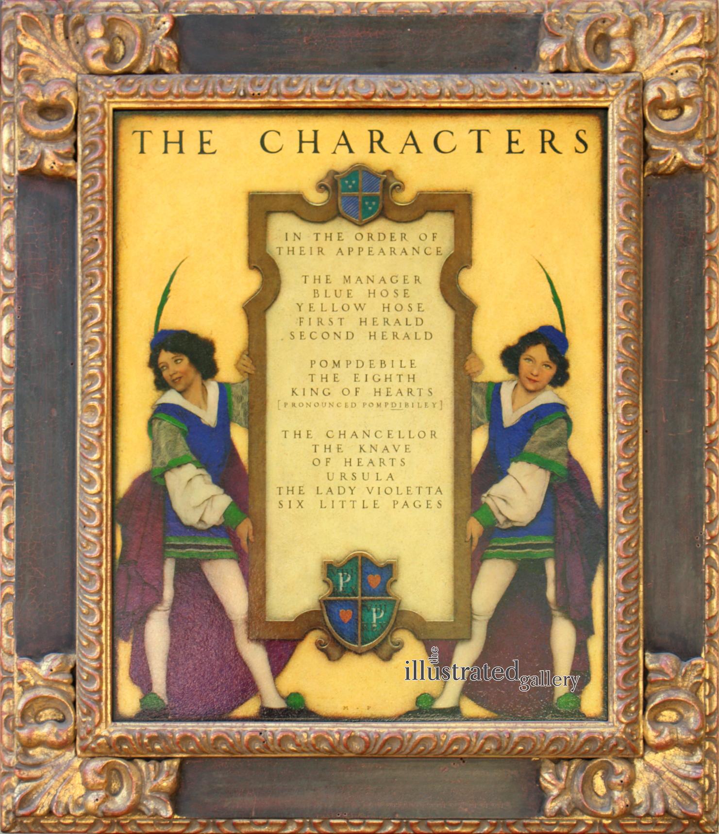 The Knave of Hearts: List of Characters - Painting by Maxfield Parrish