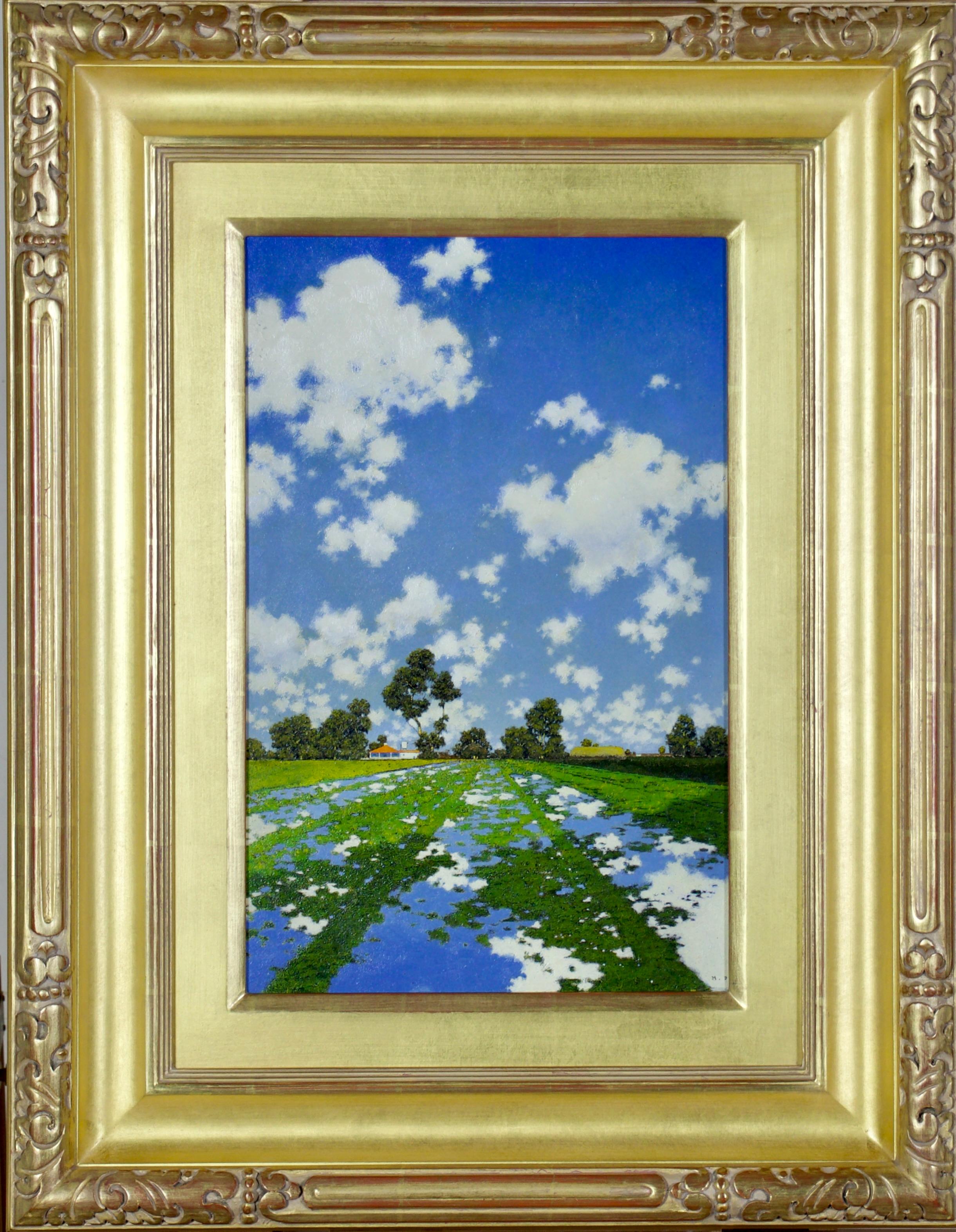 Maxfield Parrish Figurative Painting - Water Let in on a Field of Alfalfa