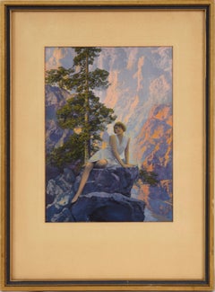"Solitude" 1931 - Calendar Top Lithograph - Gift -