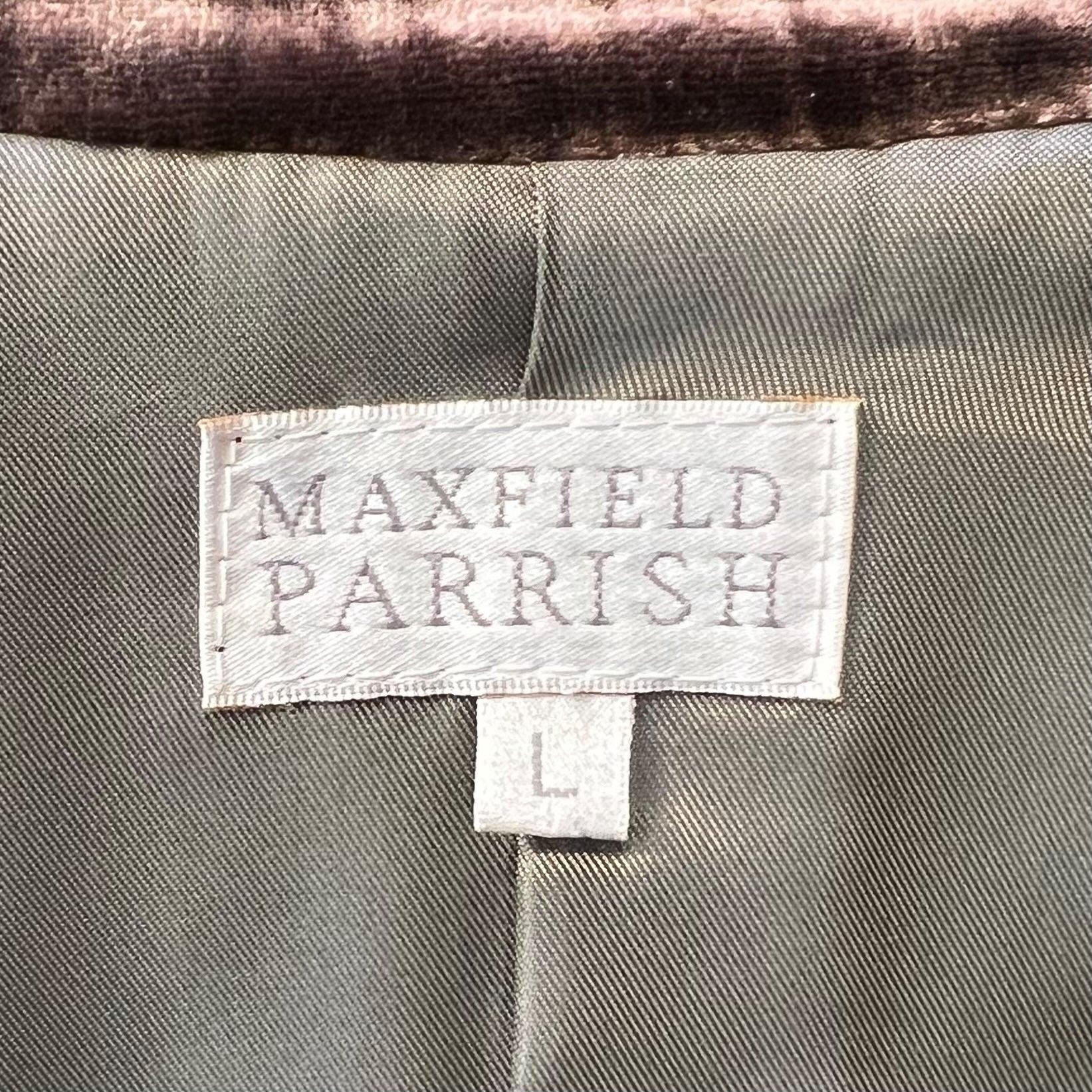 Women's Maxfield Parrish Y2K Black Suede and Brown Velvet Coat, 2000s For Sale
