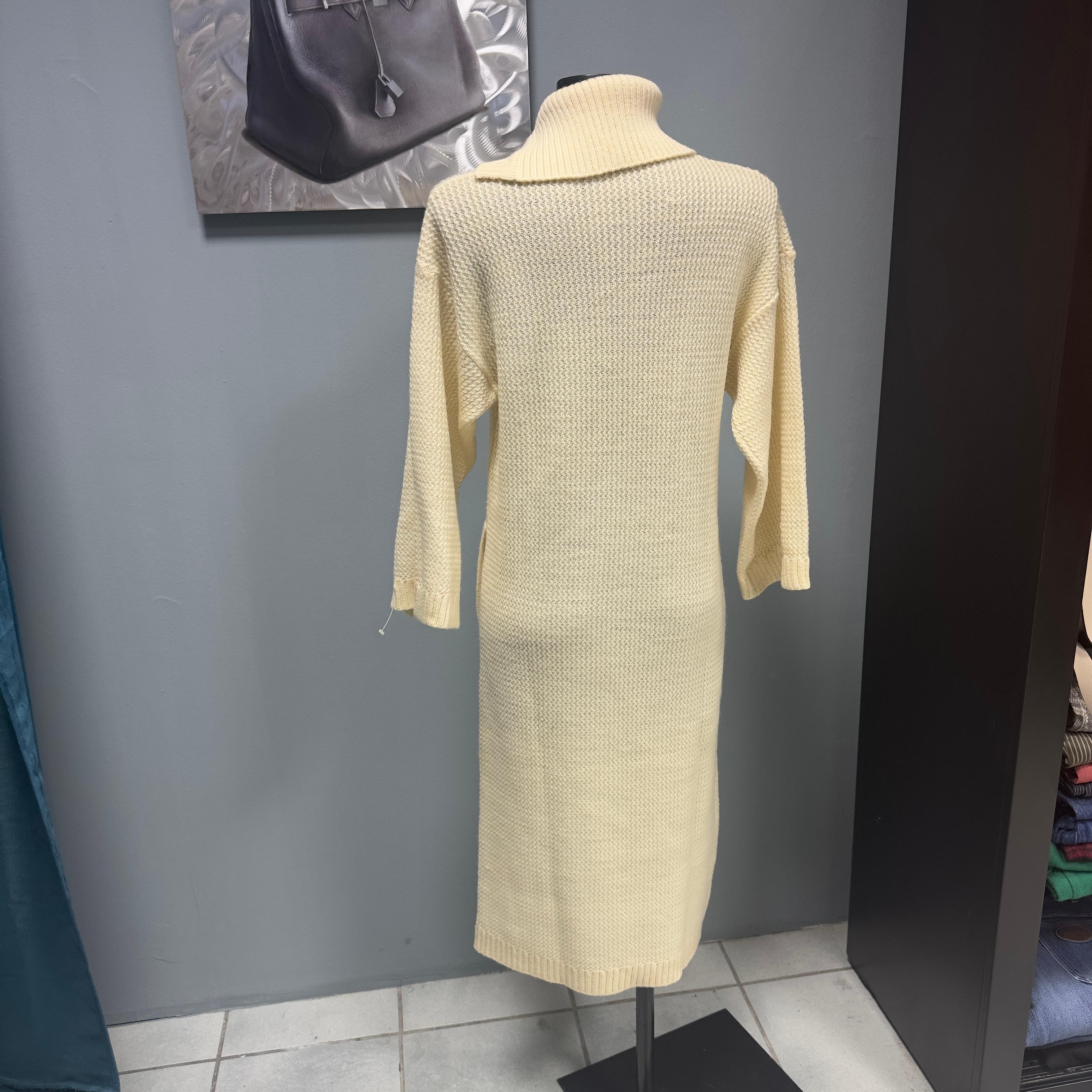 Vintage Caumont Maxikleid mit Etikett (Beige) im Angebot