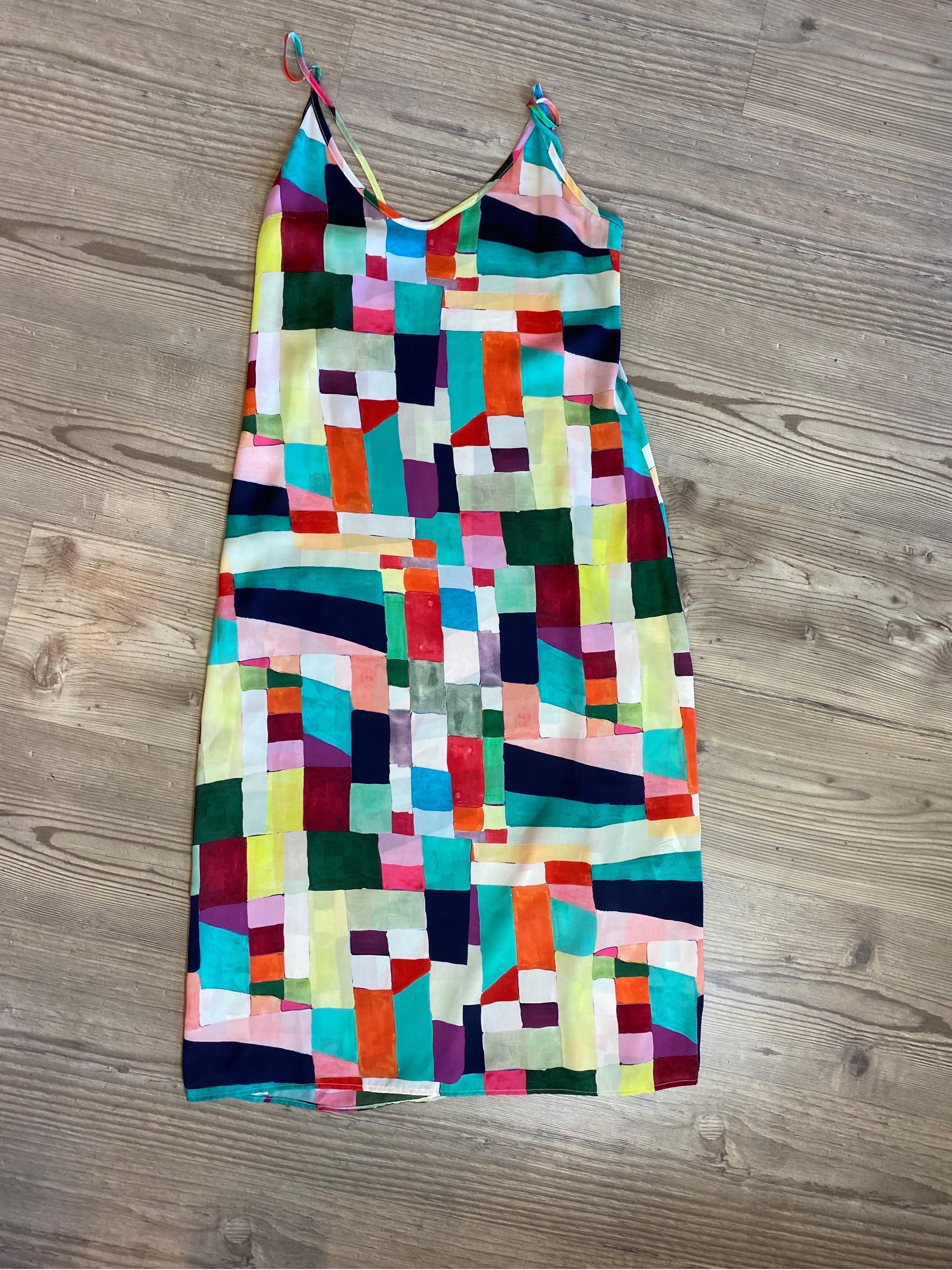 Maxi dress Erika Cavallini print check 1