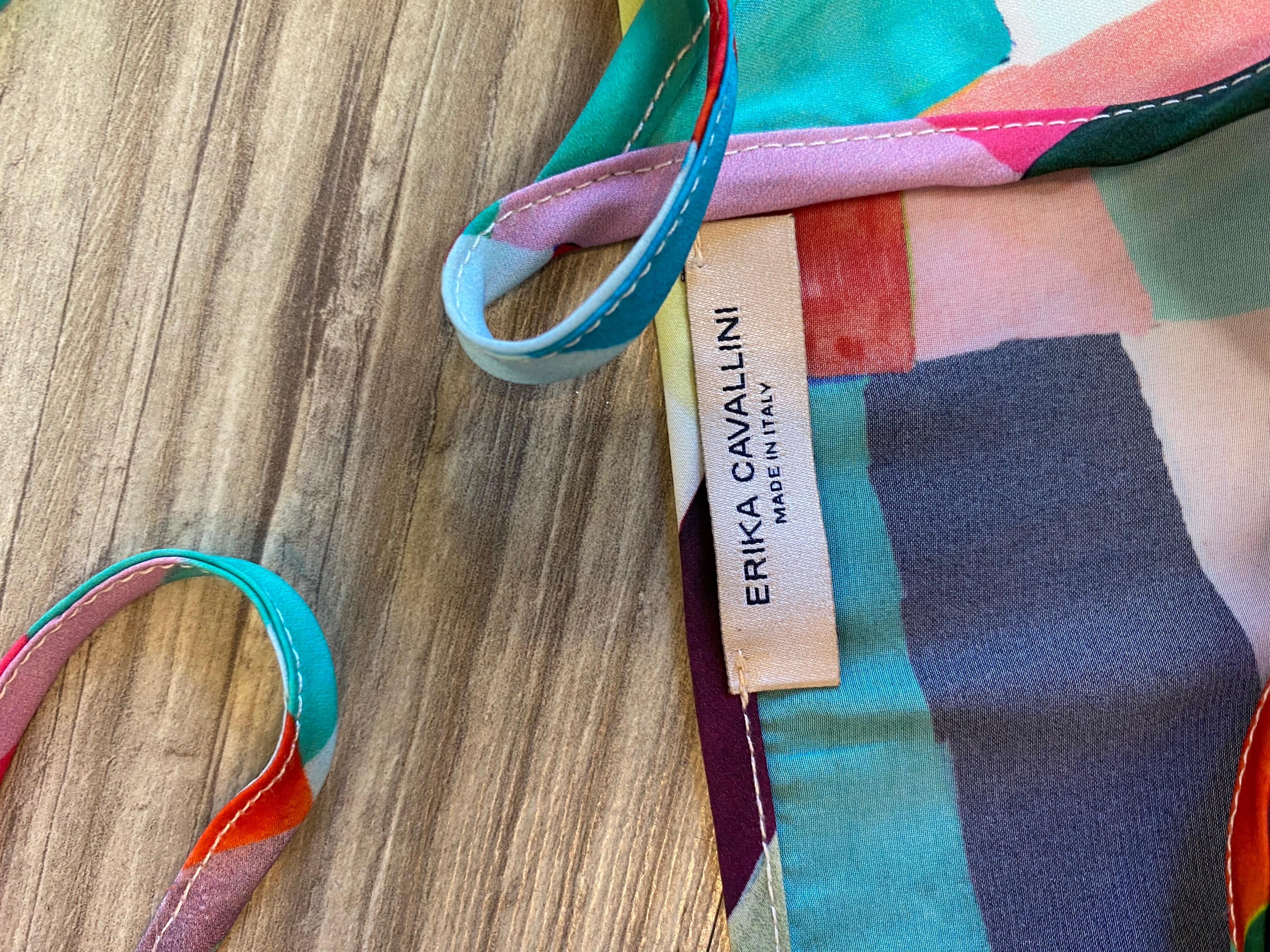 Maxi dress Erika Cavallini print check 2