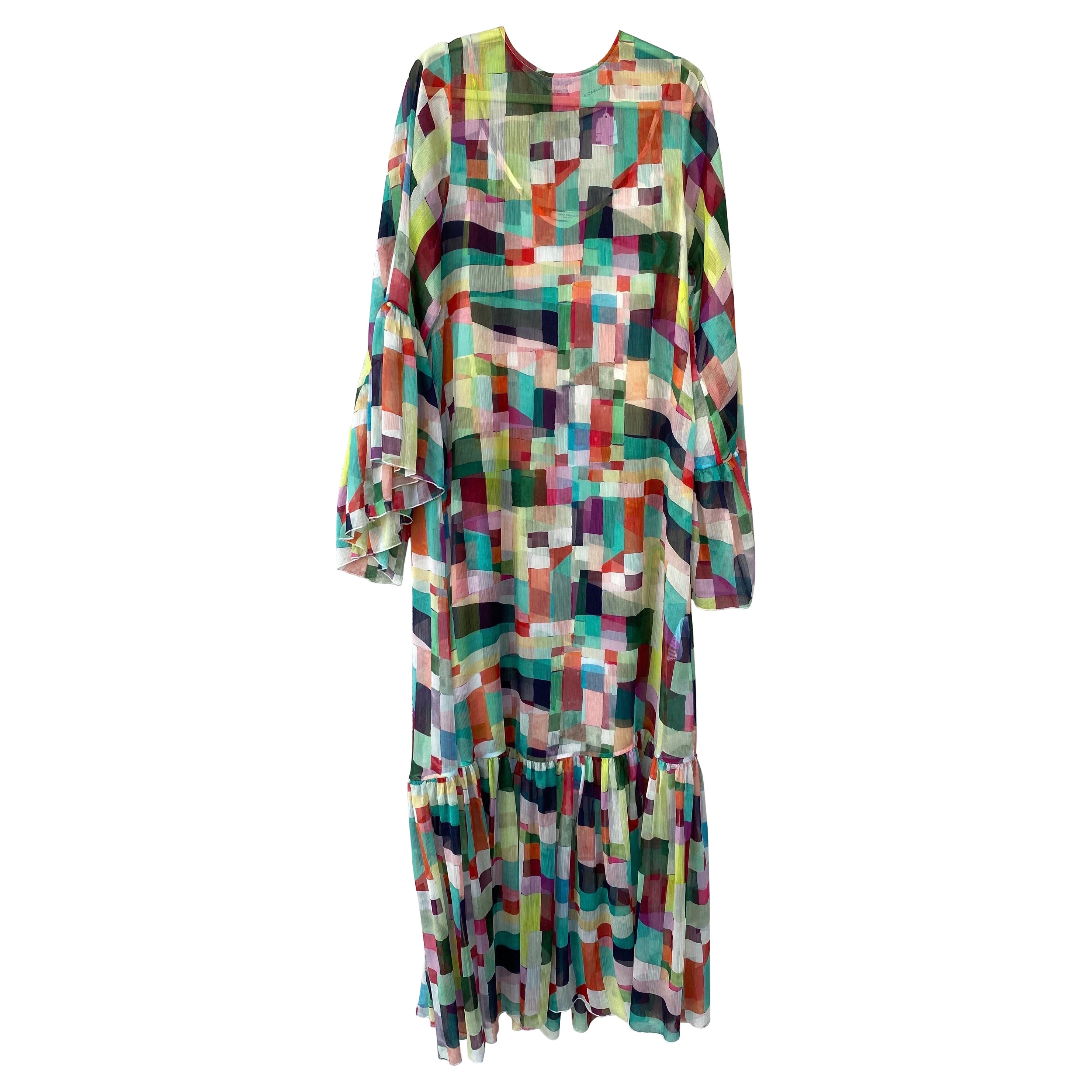 Maxi dress Erika Cavallini print check