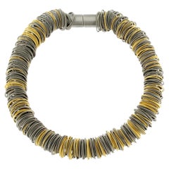 Halskette aus Edelstahl und vergoldetem Edelstahl von Maxi One