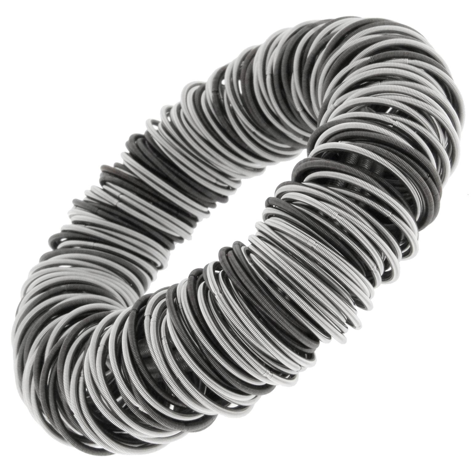 Maxi One Stainless Steel Spring Cuff Bracelet In New Condition In Torino, IT