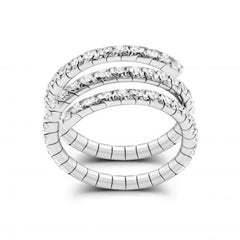 Maxi Serpent Diamond White Gold Exclusive Ring for Her