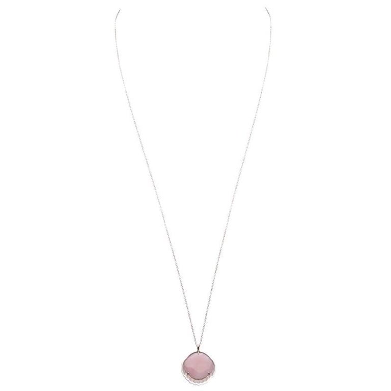 Grapefruit Pfefferminz Necklace, 14 Karat Rose Gold Carved Pink Opal  Pendant For Sale at 1stDibs