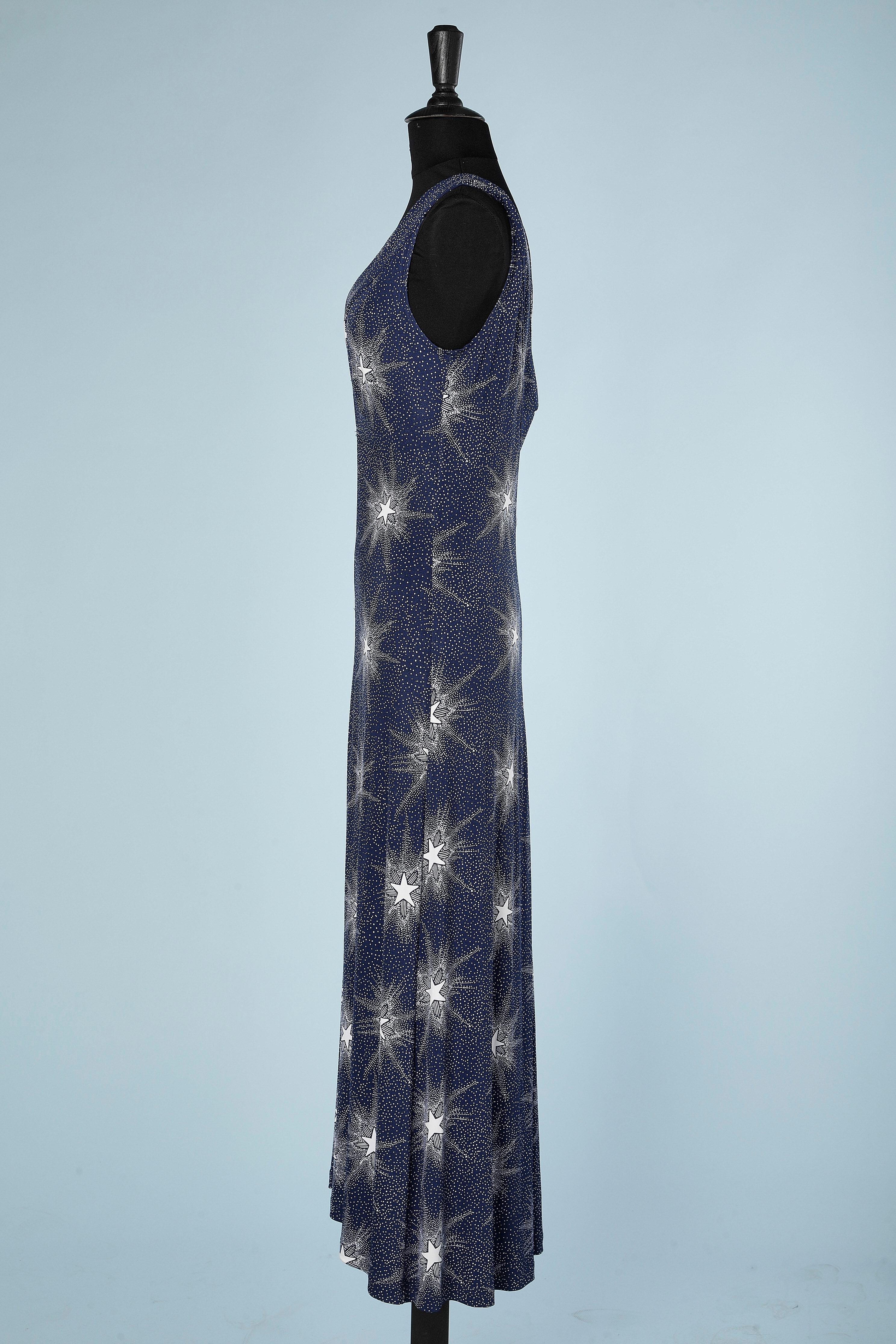 Women's Maxi sleeveless dress with stars print Paco Rabanne 