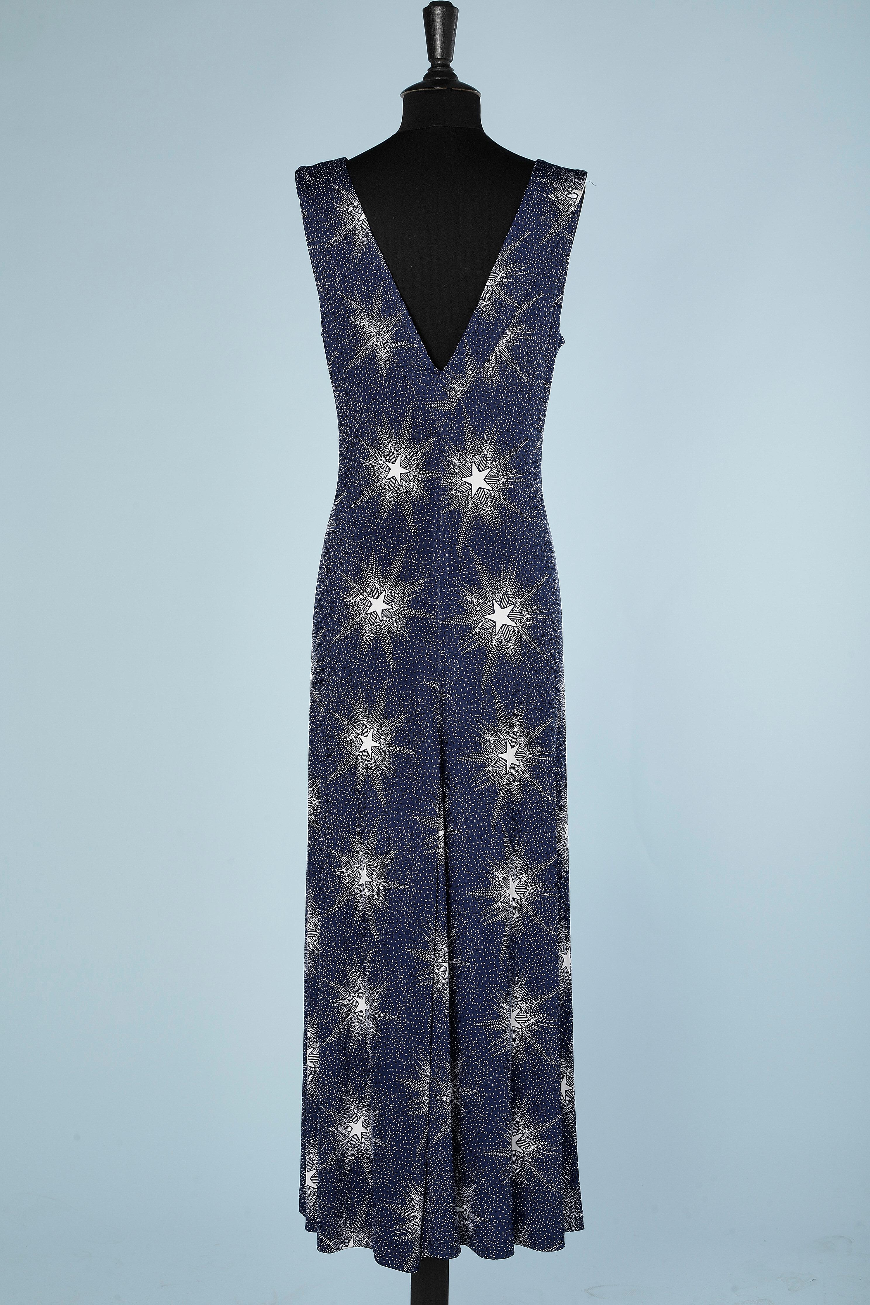 Maxi sleeveless dress with stars print Paco Rabanne  1