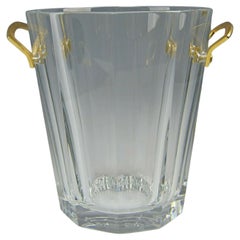 Maxim Vintage French Crystal Bronze Baccarat Champagne Ice Bucket Wine Cooler