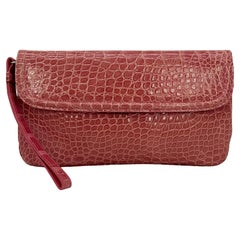 Maxima for Titti Dell'Acqua Vintage Pink Alligator Wristlet c1990s