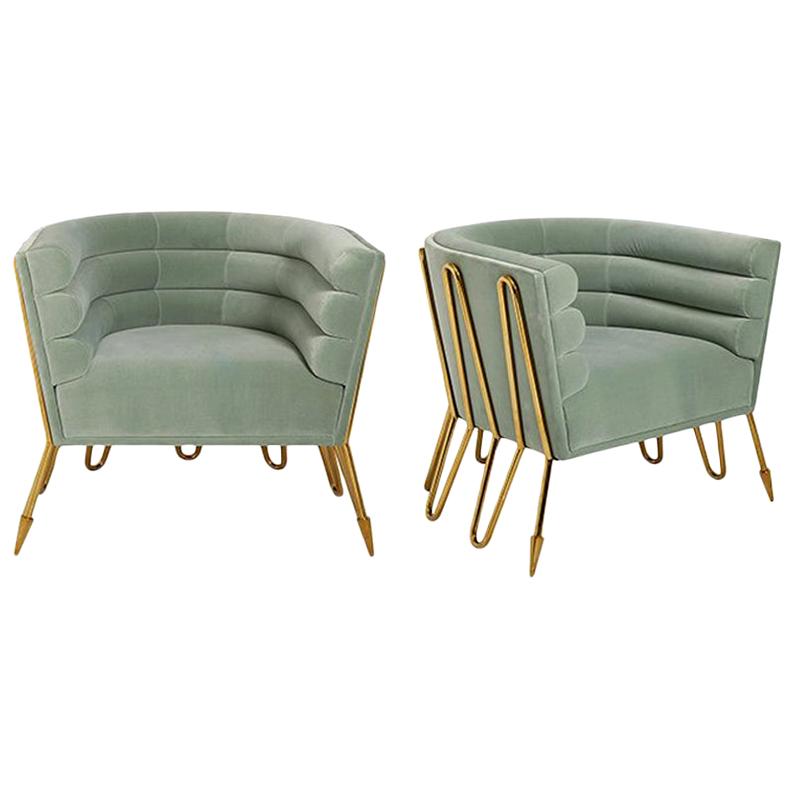 Velvet Lounge Chairs 787 For Sale at 1stdibs Page 2