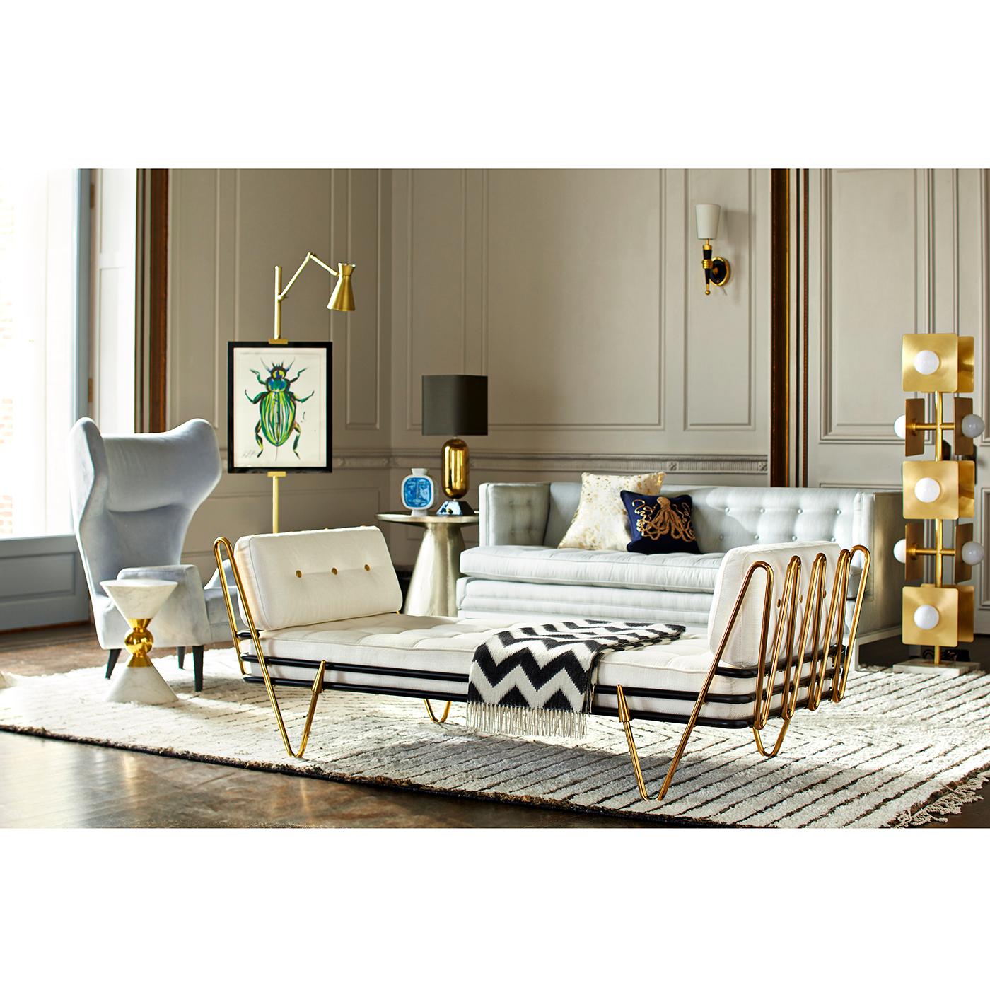 brass day bed