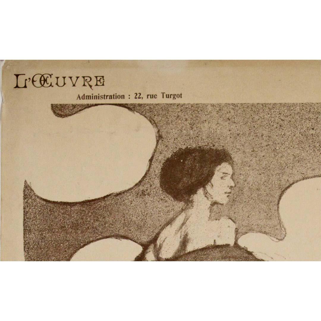 Programma illustrato di Maxime Dethomas del 1898 - théâtre de l'oeuvre in vendita 2