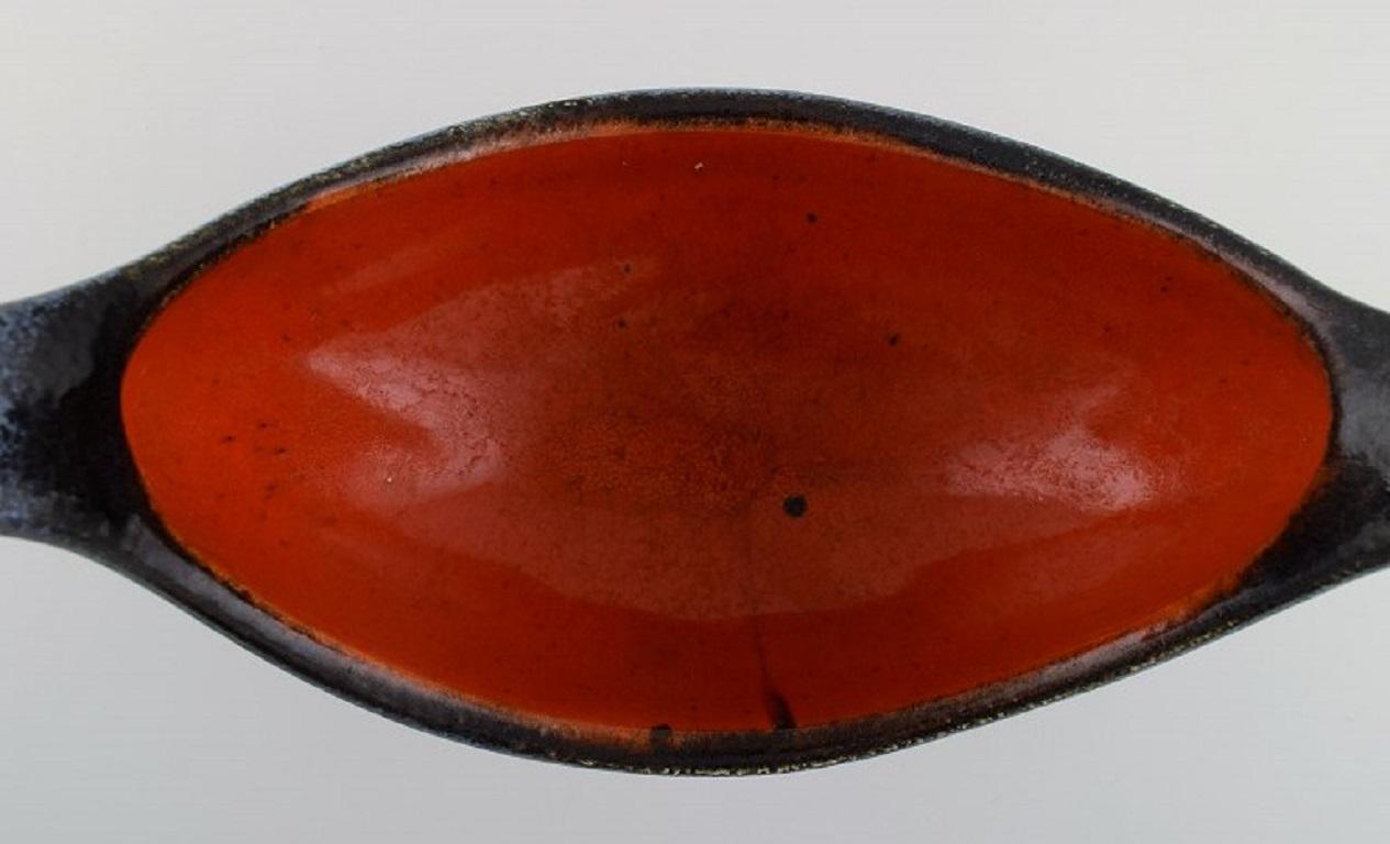 French Maxime Fillon, France, Giant Bowl in Glazed Stoneware, 1956 For Sale