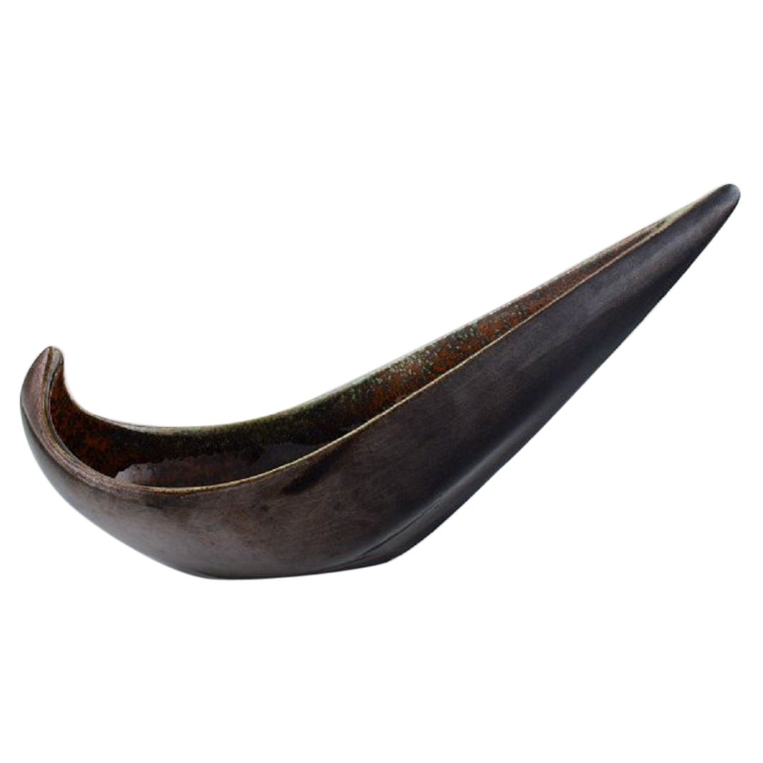 Giant Freeform-Schale aus glasiertem Steingut, Frankreich im Angebot