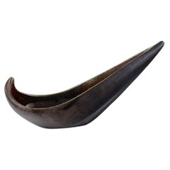 Maxime Fillon, France, Giant Freeform Bowl in Glazed Stoneware