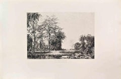 Aux Environs de Paris - Radierung von Maxime Lalanne - 1860er Jahre