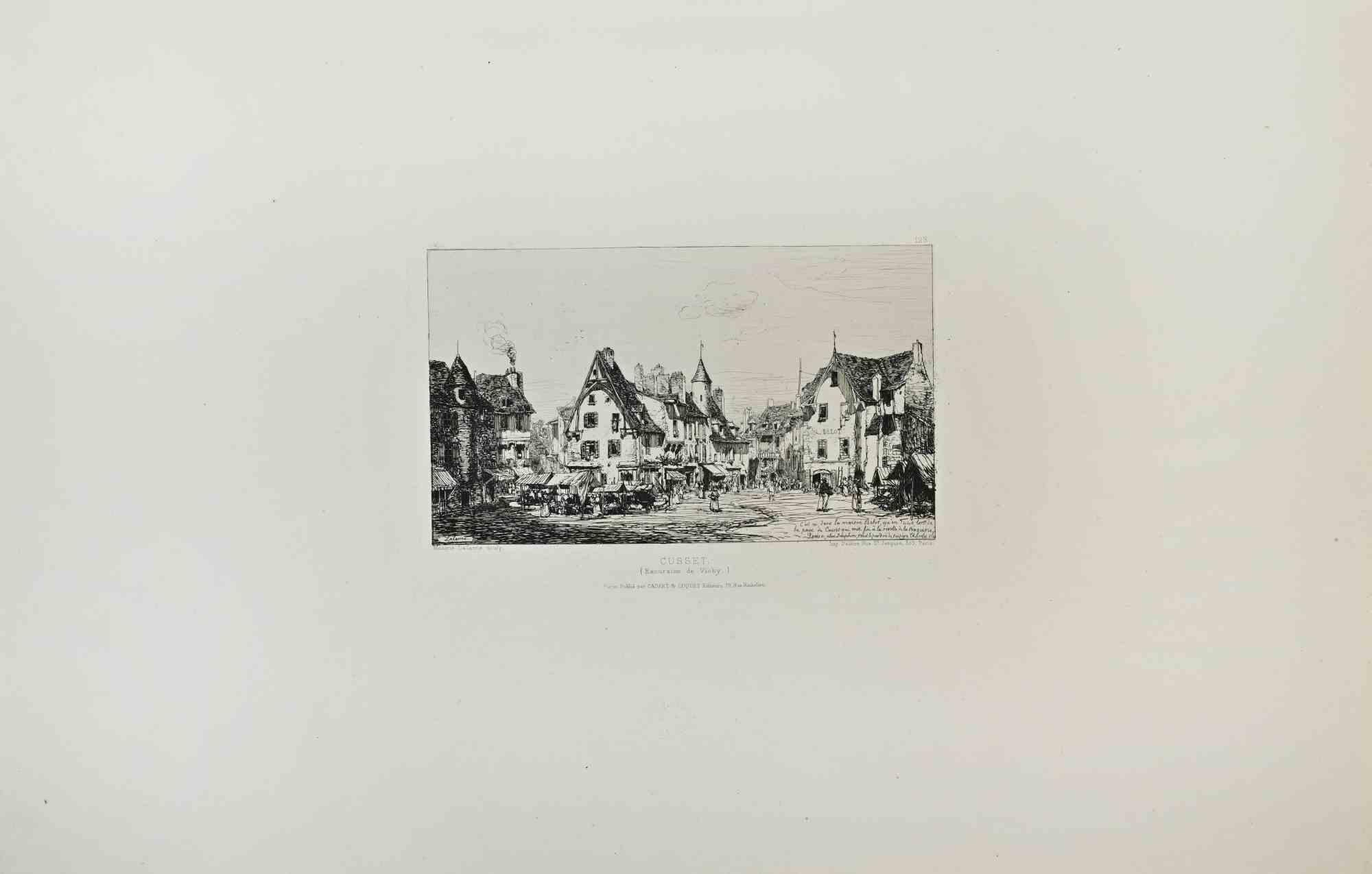 Etching on laid paper
Signed and dated in plate lower left: Maxime Lalanne 1864
Published by Cadart &amp; Luquet, Éditeurs, 79 Rue Richelieu, Paris
With the blindstamp of the Société des Aquafortistes, lower margin
In Cusset (Environs de