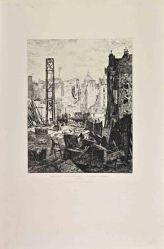 Antique Demolition Pour le Percement du Boulevard St.German by Maxime Lalanne - 1862