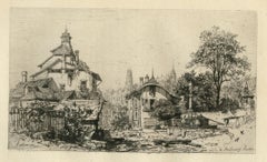 Antique "Fribourg" original etching