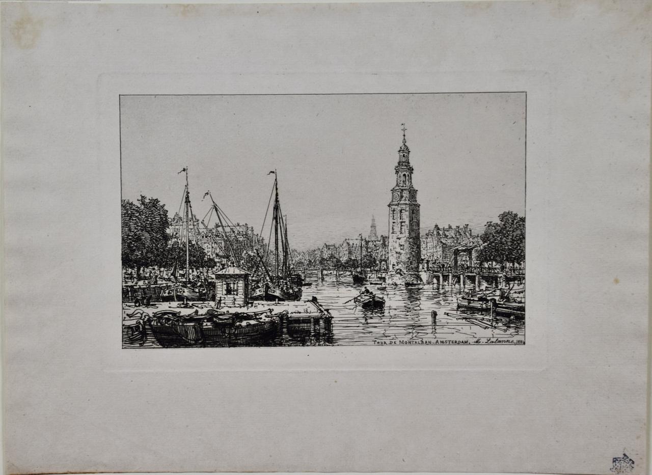 Tour De Montalban, Amsterdam: A 19th C. Etching by Maxime Lalanne For Sale 2