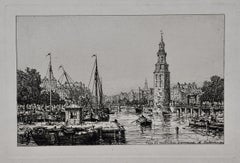 Tour De Montalban, Amsterdam: A 19th C. Etching by Maxime Lalanne