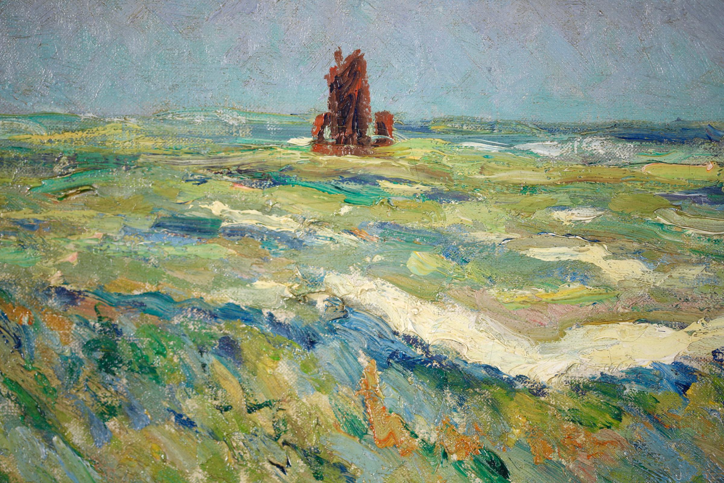 Grosse Mer - Etretat - Impressionist Seascape Landscape Oil by Maxime Maufra For Sale 6