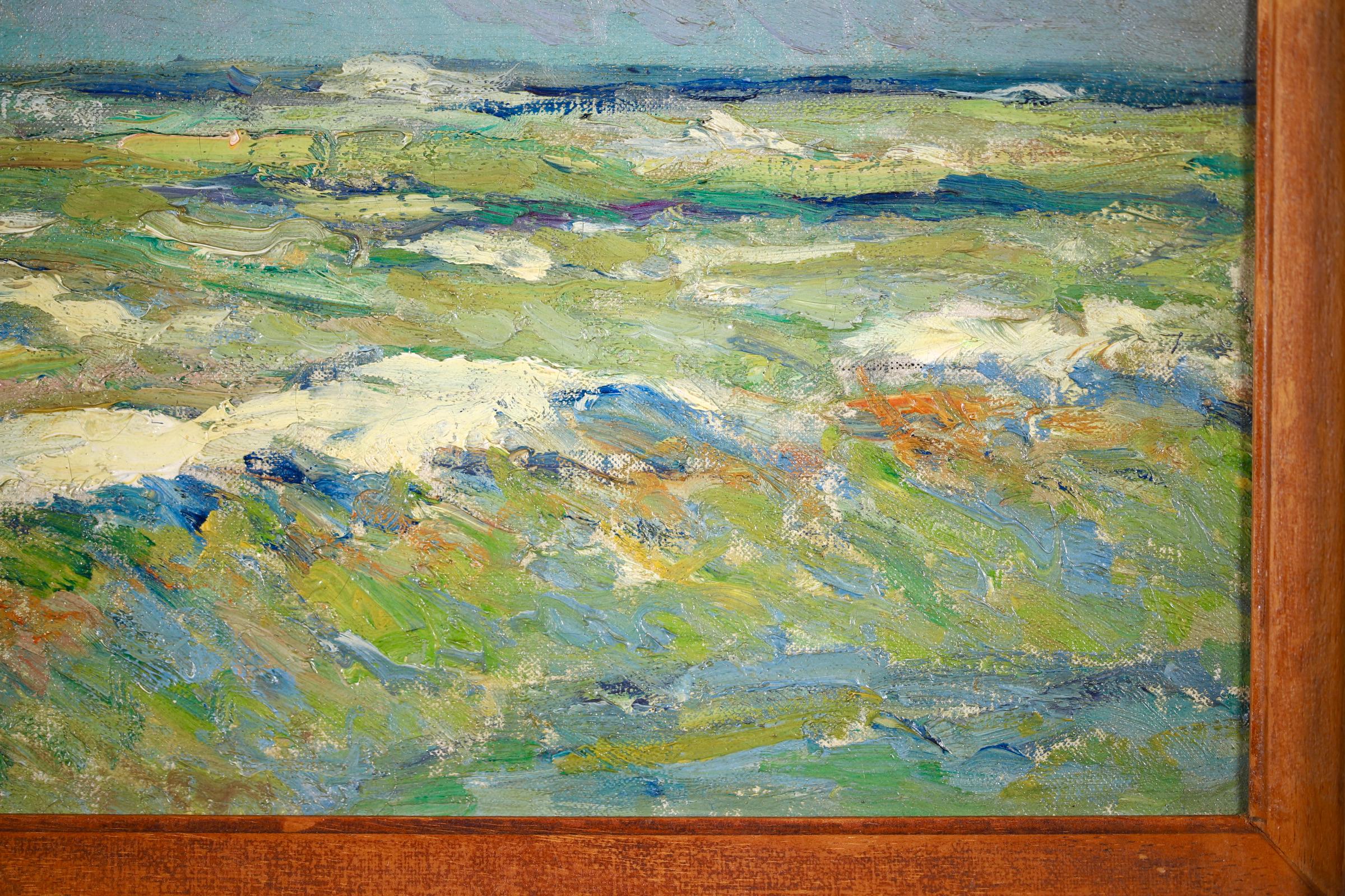 Grosse Mer - Etretat - Impressionist Seascape Landscape Oil by Maxime Maufra For Sale 7