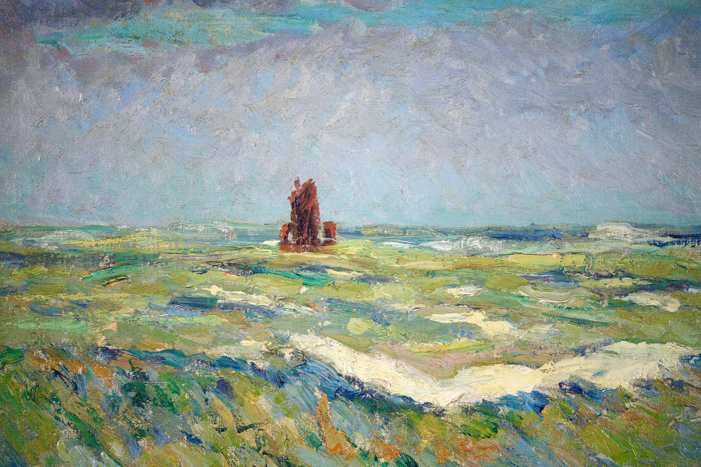 Grosse Mer - Etretat - Impressionist Seascape Landscape Oil by Maxime Maufra For Sale 1