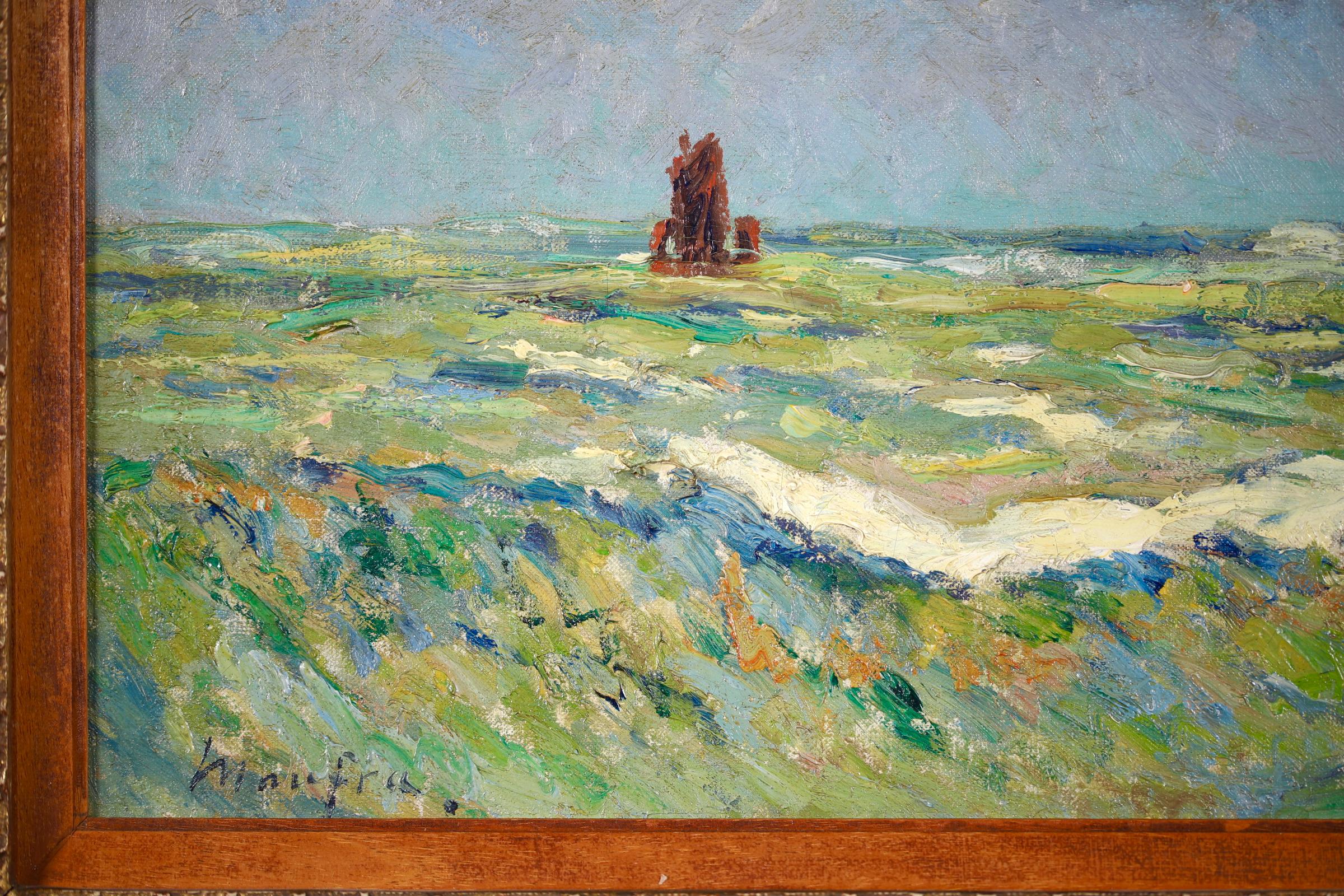 Grosse Mer - Etretat - Impressionist Seascape Landscape Oil by Maxime Maufra For Sale 2
