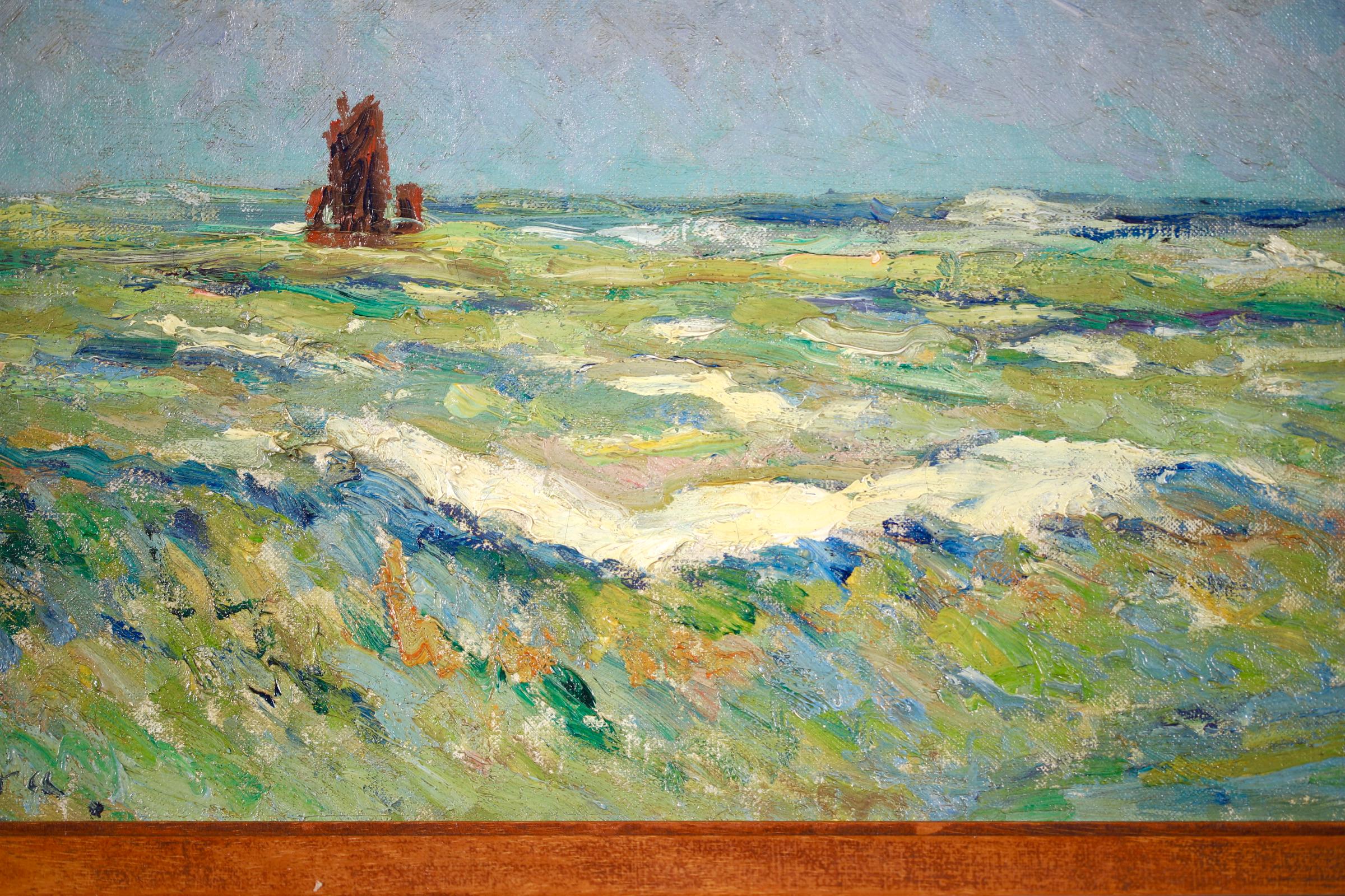 Grosse Mer - Etretat - Impressionist Seascape Landscape Oil by Maxime Maufra For Sale 3