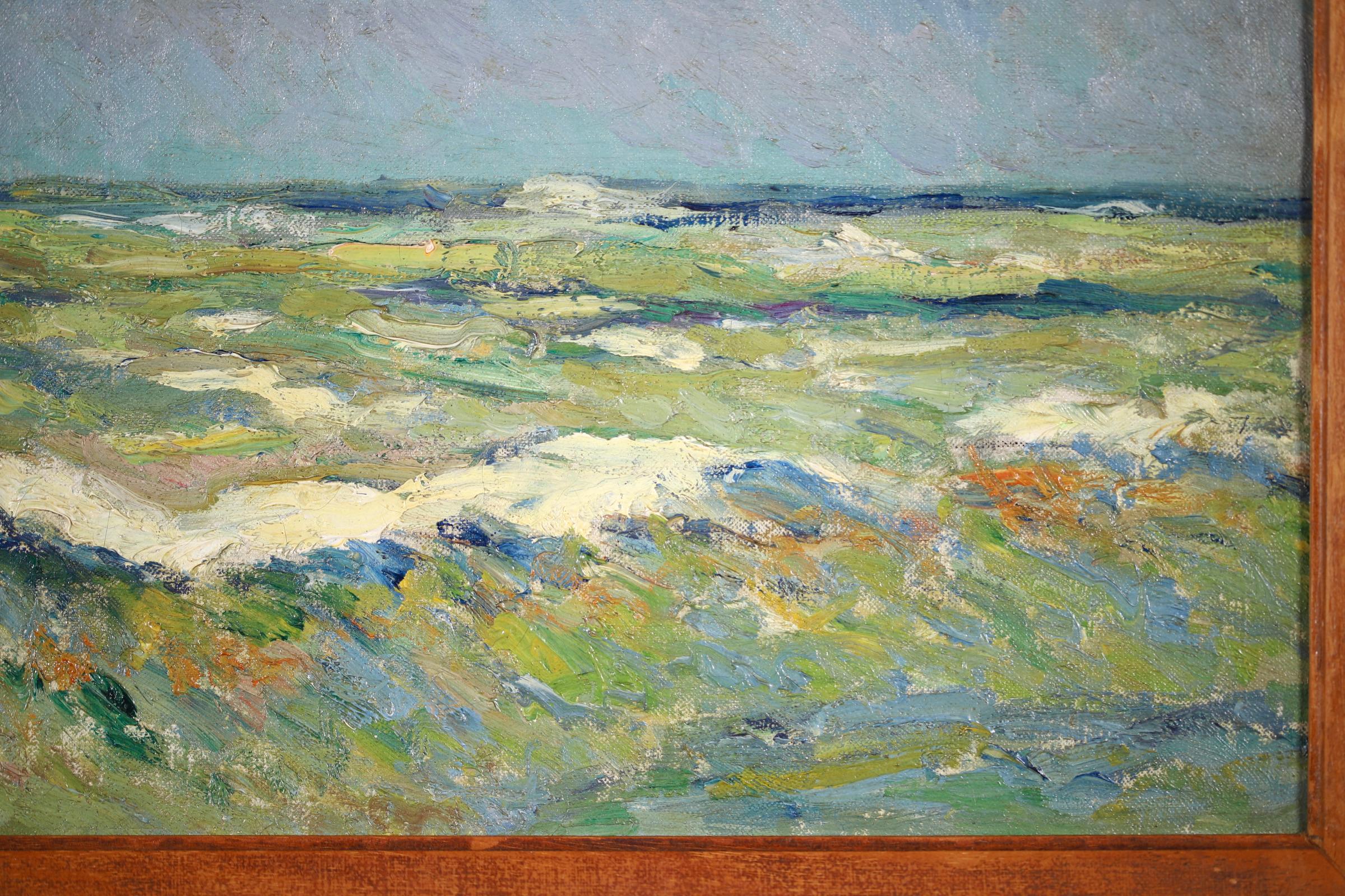 Grosse Mer - Etretat - Impressionist Seascape Landscape Oil by Maxime Maufra For Sale 4