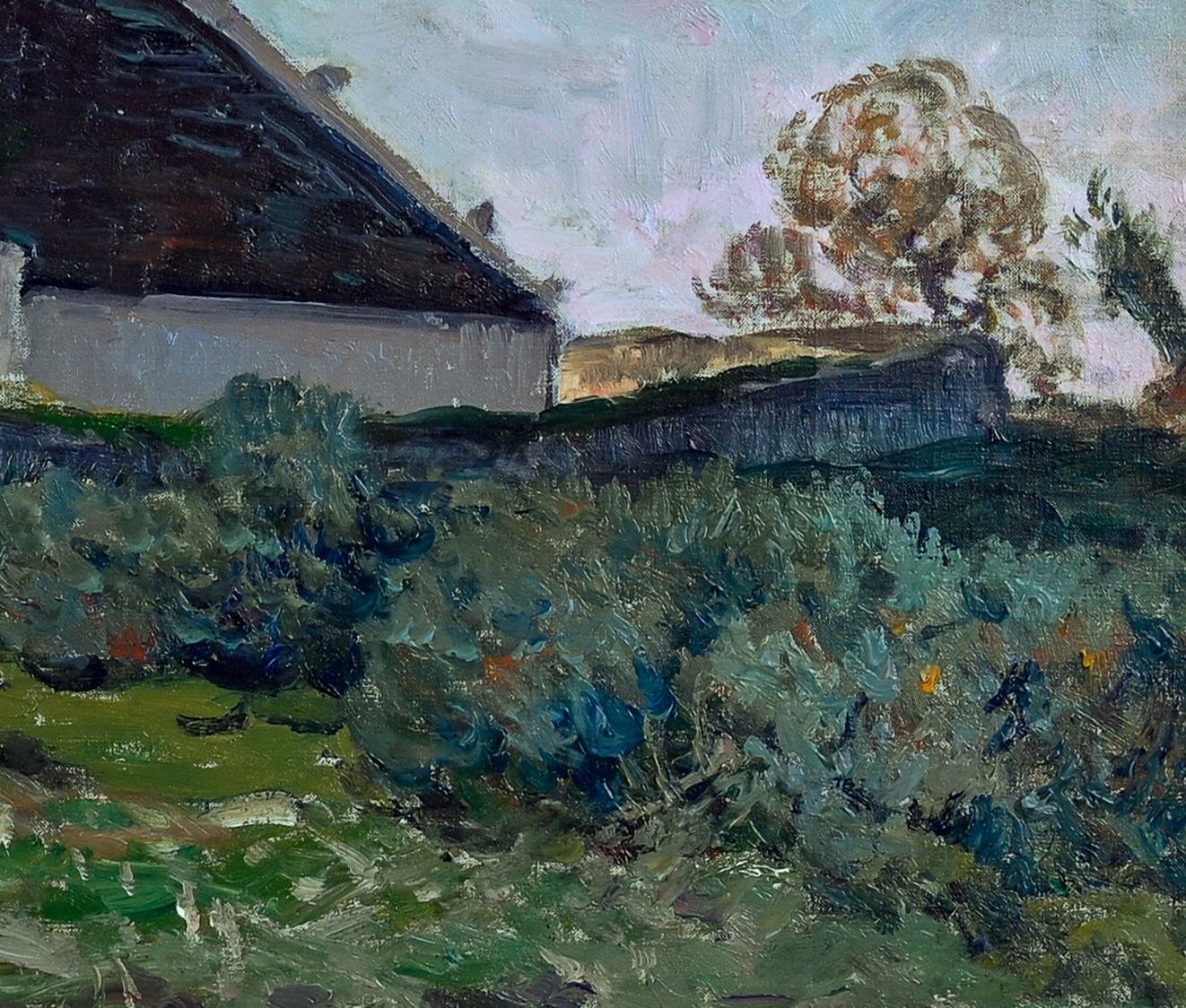 la Chapelle Paysage impressionniste, Sud de la France, Chapelle, architecte du bâtiment - Impressionnisme Painting par Maxime Maufra