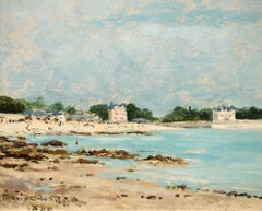 Le plage de Morgat - Impressionist Seascape Landscape Oil by Maxime Maufra