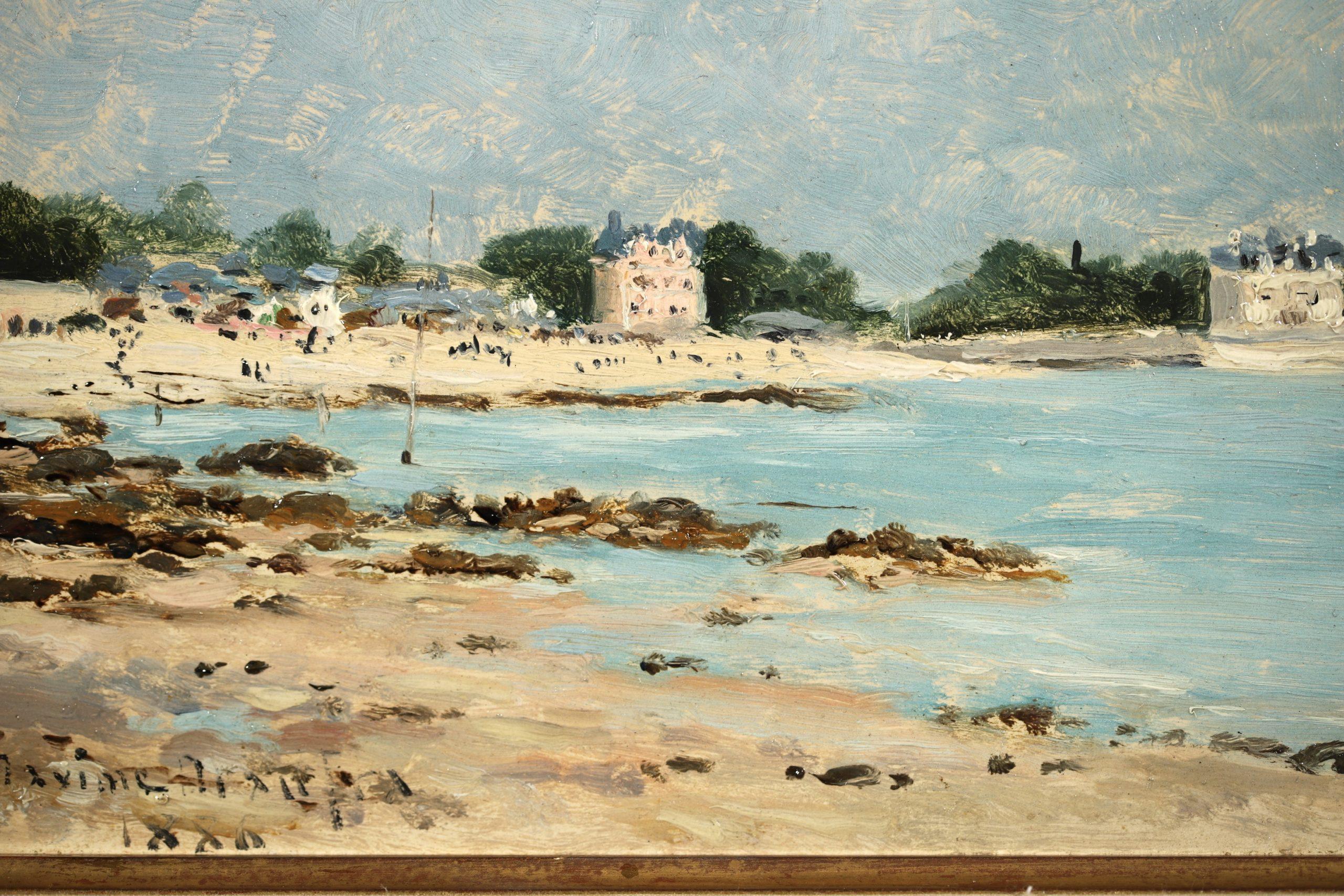 Le plage de Morgat - Impressionist Seascape Landscape Oil by Maxime Maufra For Sale 3