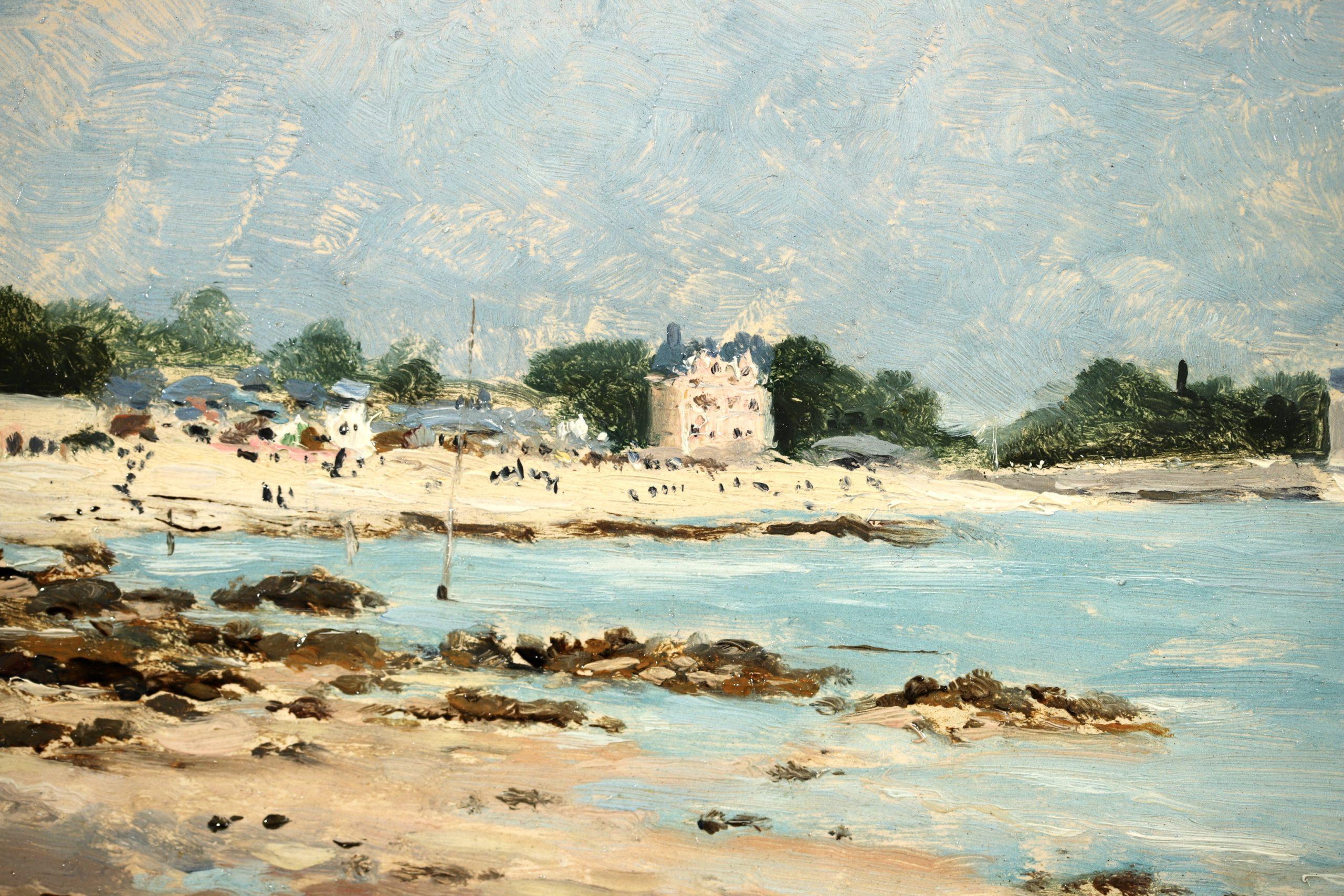 Le plage de Morgat - Impressionist Seascape Landscape Oil by Maxime Maufra For Sale 5