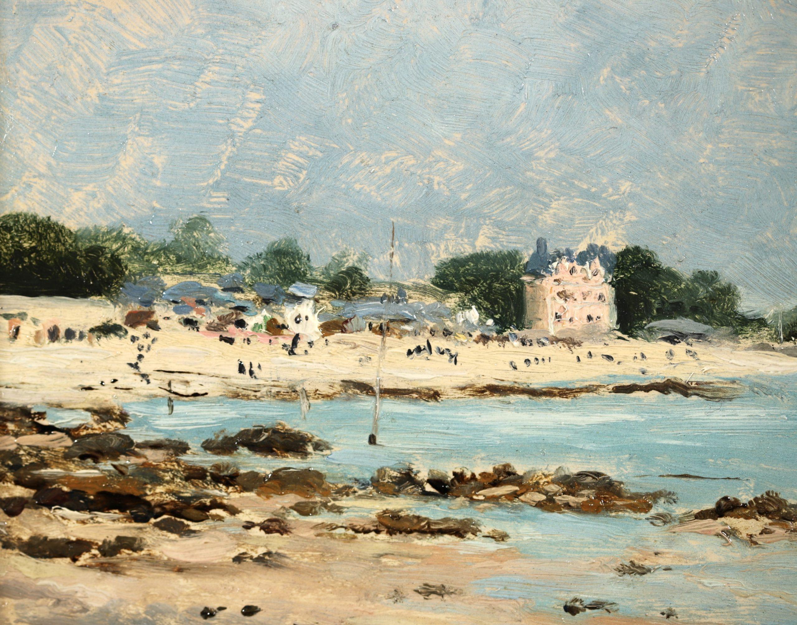 Le plage de Morgat - Paisaje marino impresionista Óleo de Maxime Maufra en venta 6