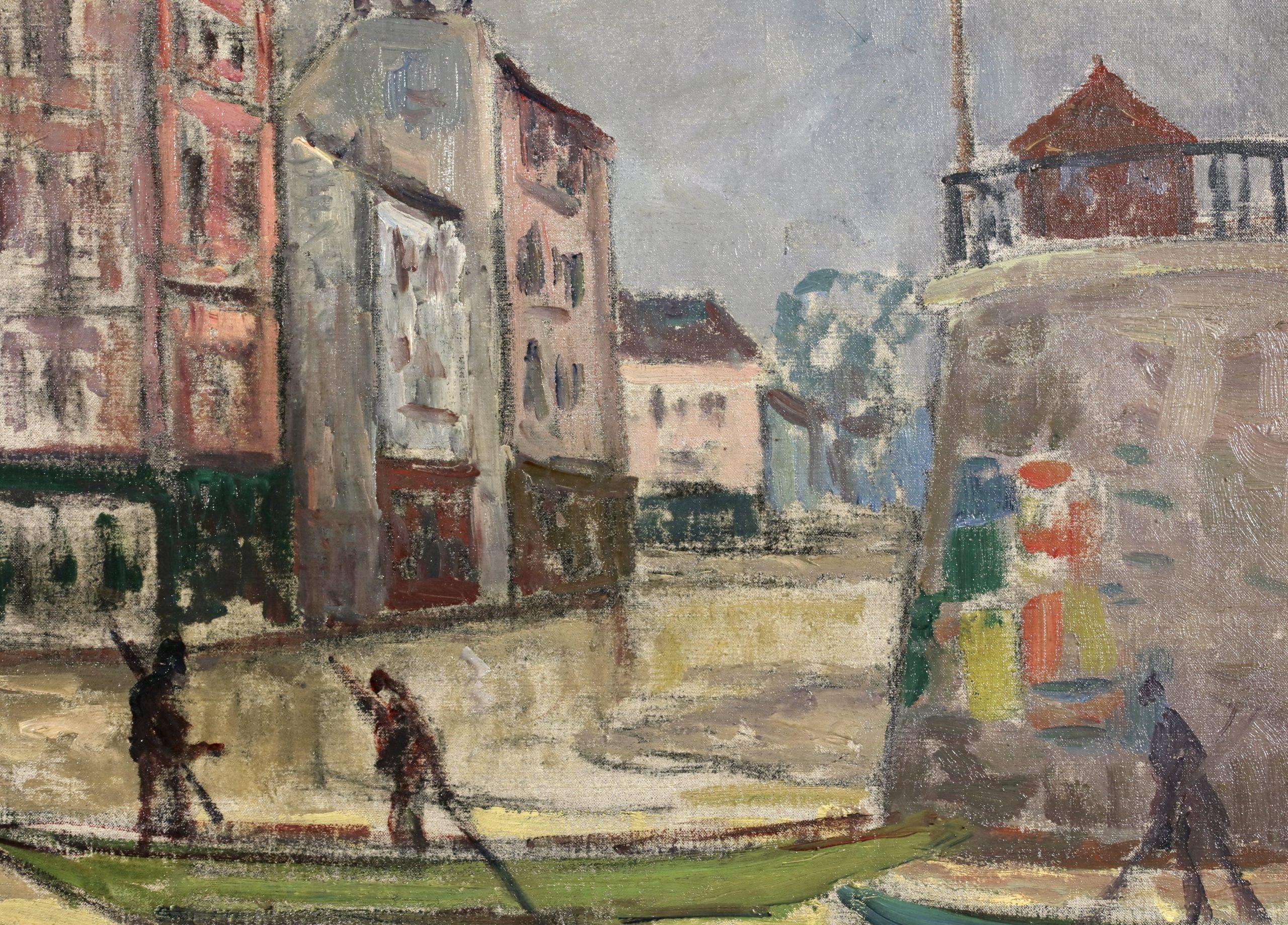 Paris - Les Inondations - Impressionistische Landschaft, Ölgemälde von Maxime Maufra im Angebot 4
