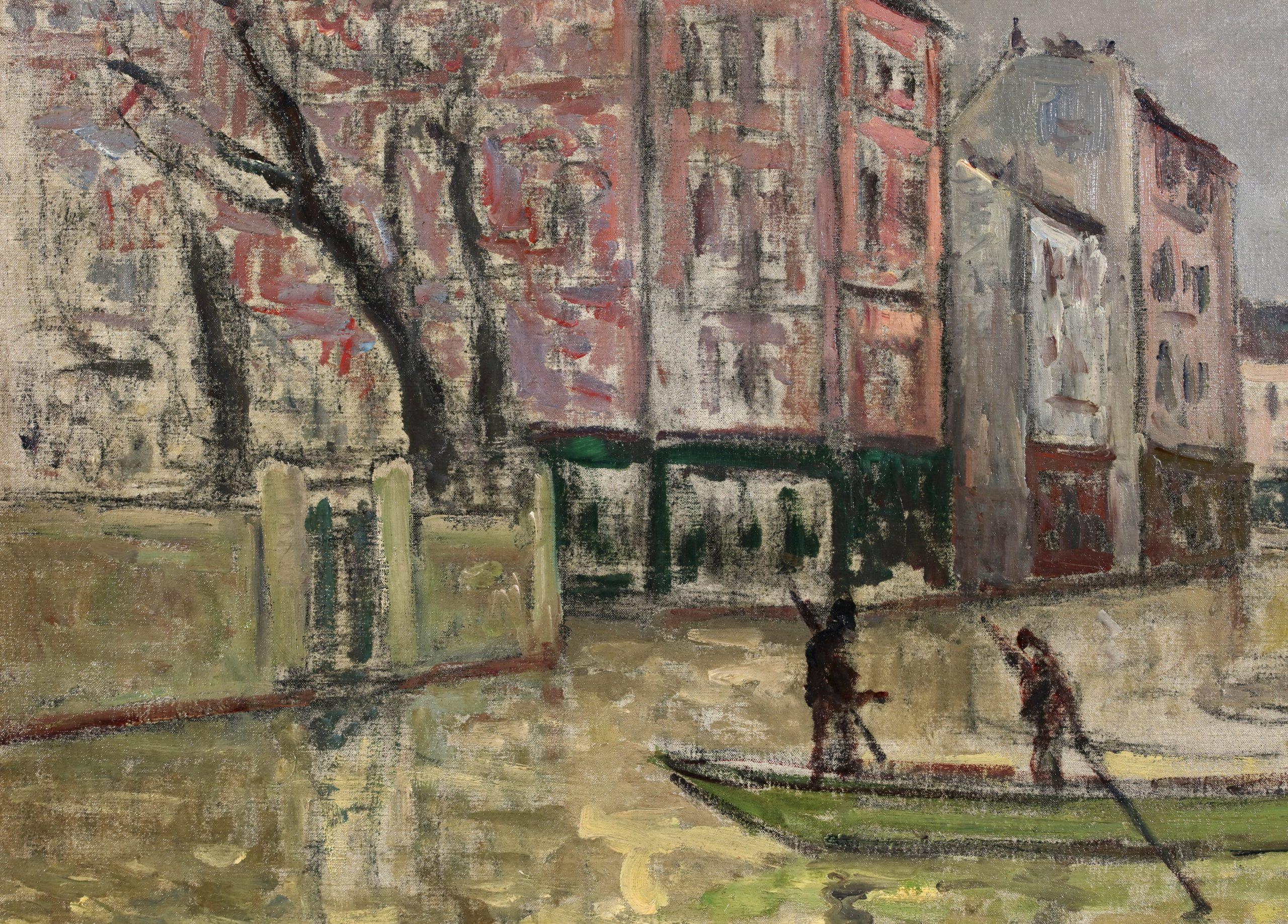 Paris - Les Inondations - Impressionistische Landschaft, Ölgemälde von Maxime Maufra im Angebot 5