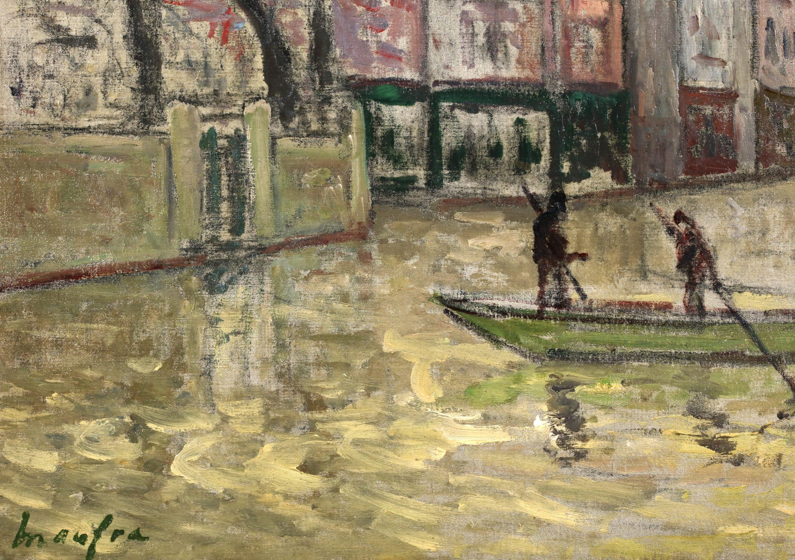 Paris - Les Inondations - Impressionistische Landschaft, Ölgemälde von Maxime Maufra im Angebot 6