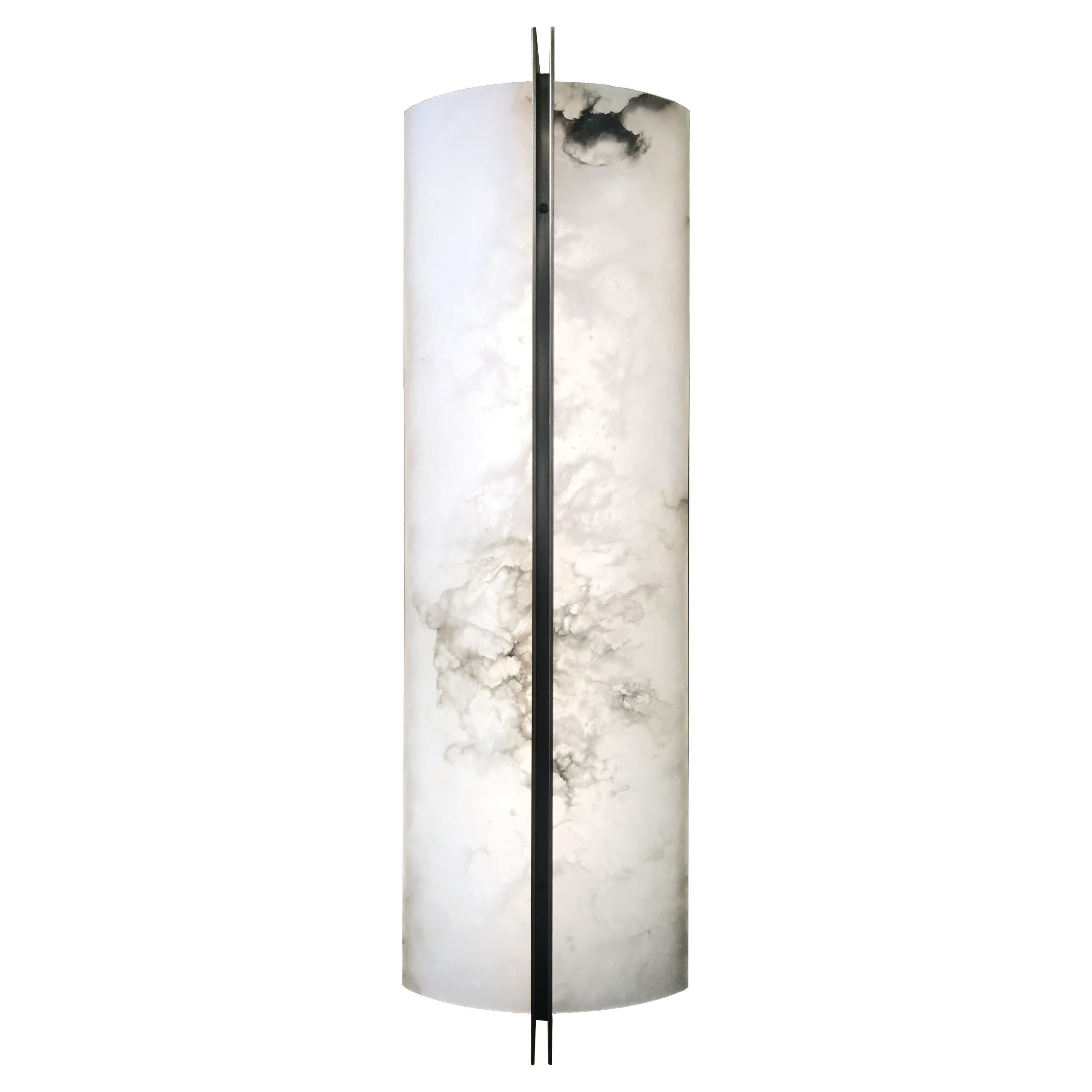 Maxime Old - 404 SCONCE in alabaster and brass. For Sale