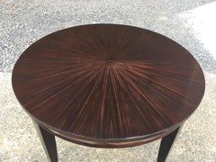 Maxime Old Attributed, Art Deco Table in Macassar Ebony Veneer, circa 1940