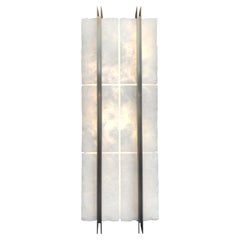 Maxime Old - block wall sconce in alabaster and brass