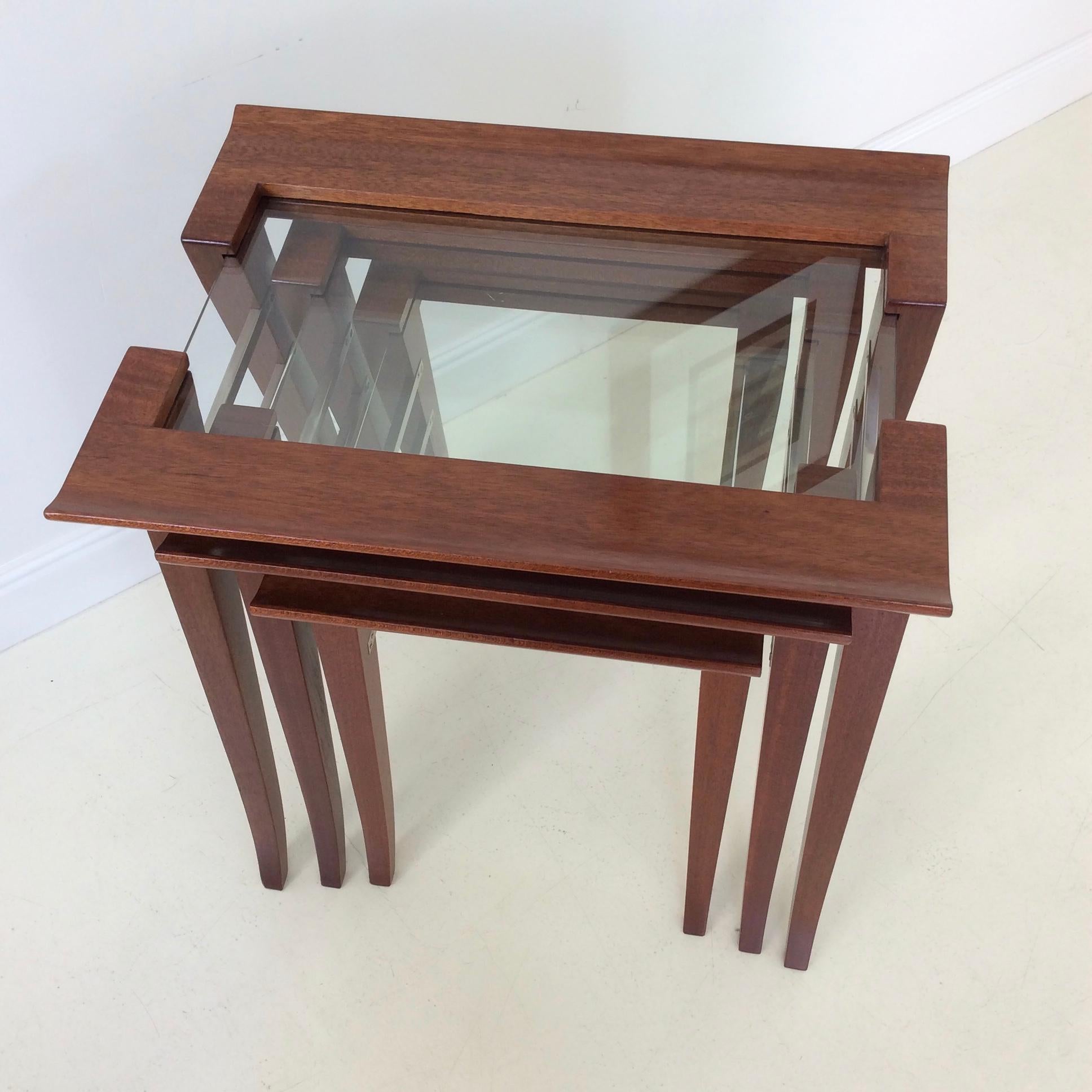 Maxime Old Nesting Tables, circa 1940, France 6