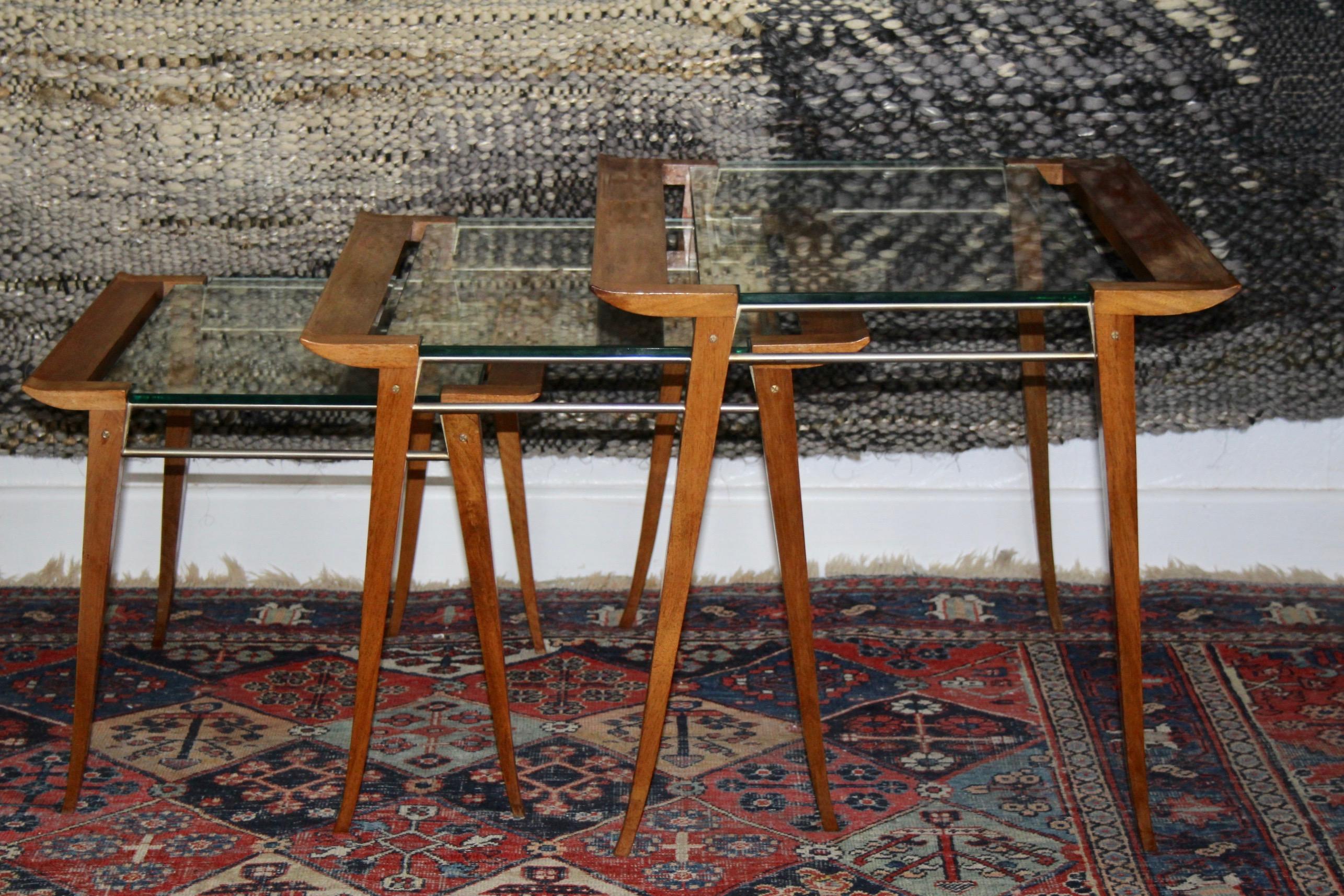 Métal Tables gigognes Maxime Old, circa 1940, France en vente