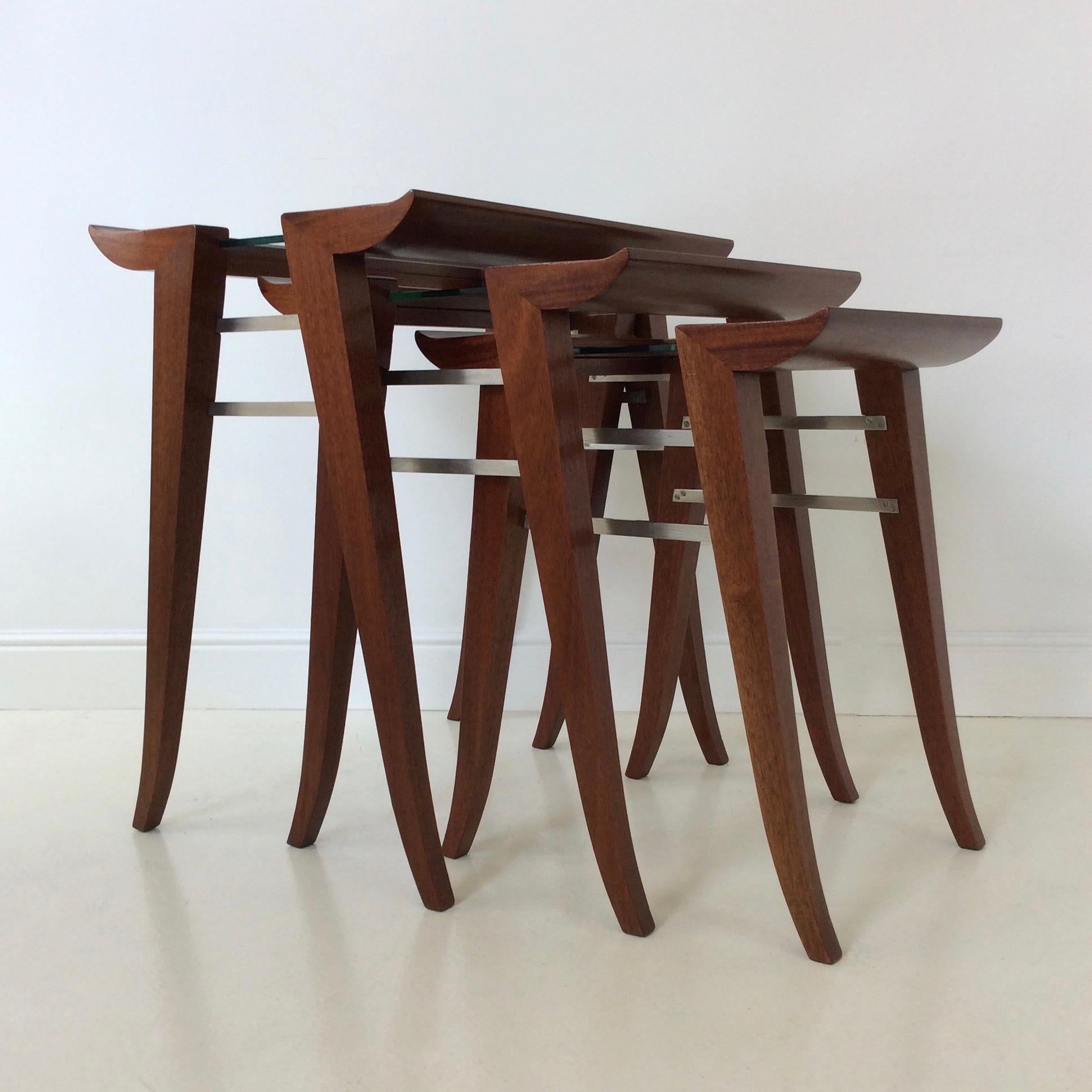 Maxime Old Nesting Tables, circa 1940, France In Good Condition In Brussels, BE