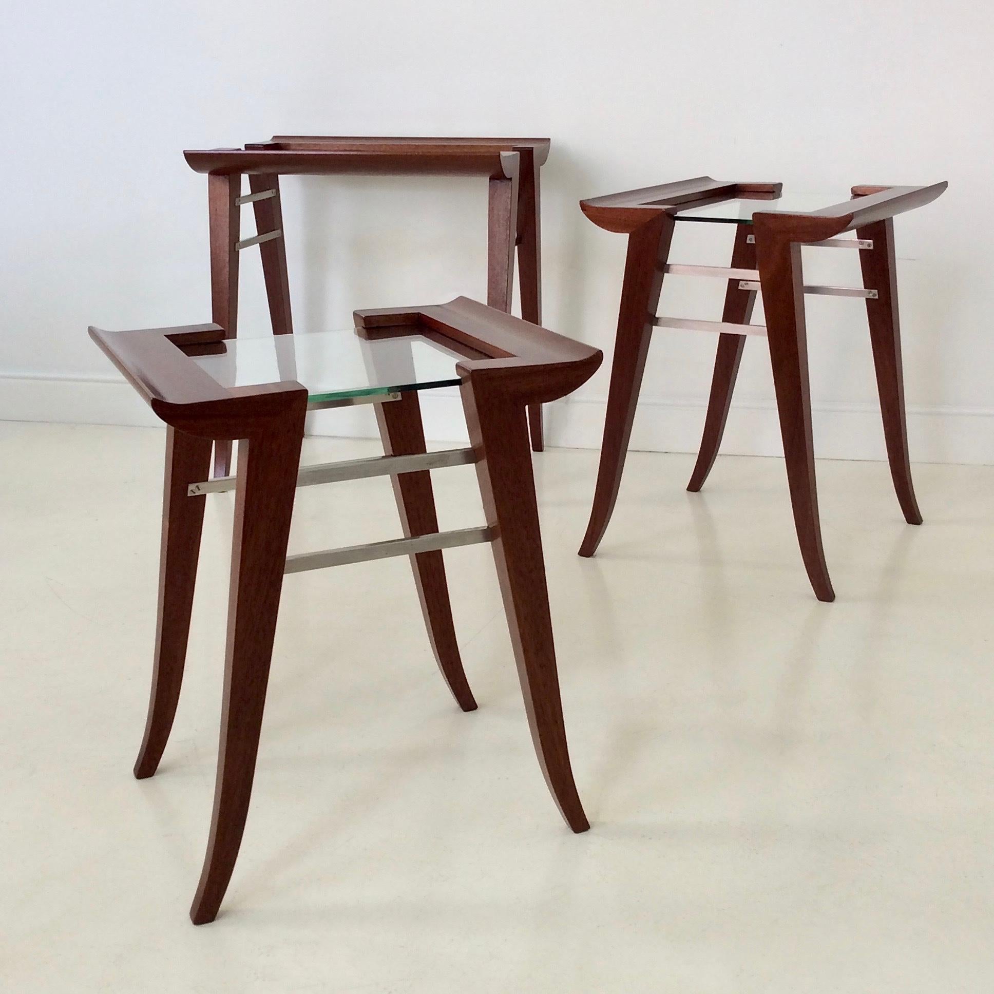 Mid-20th Century Maxime Old Nesting Tables, circa 1940, France