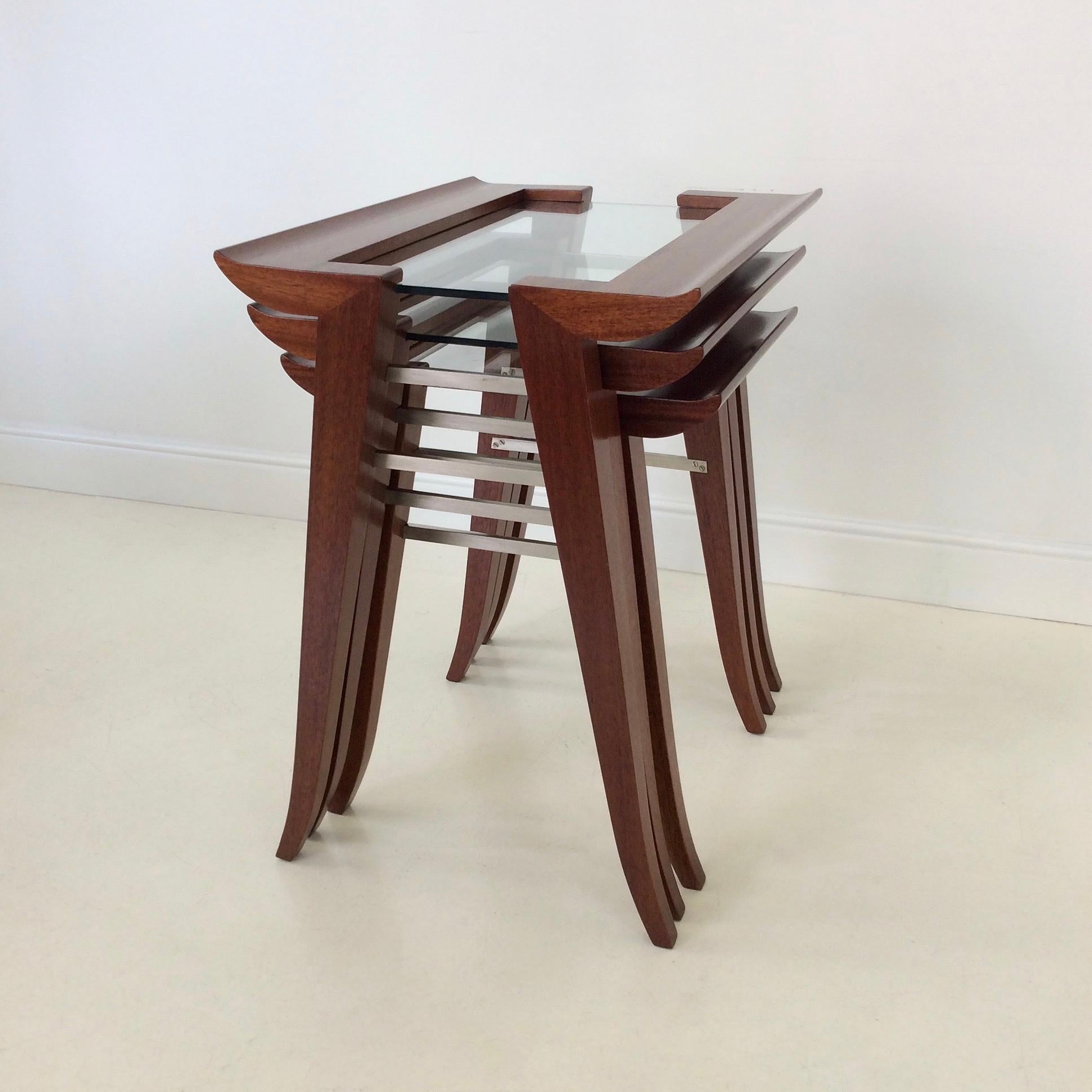 Maxime Old Nesting Tables, circa 1940, France 1